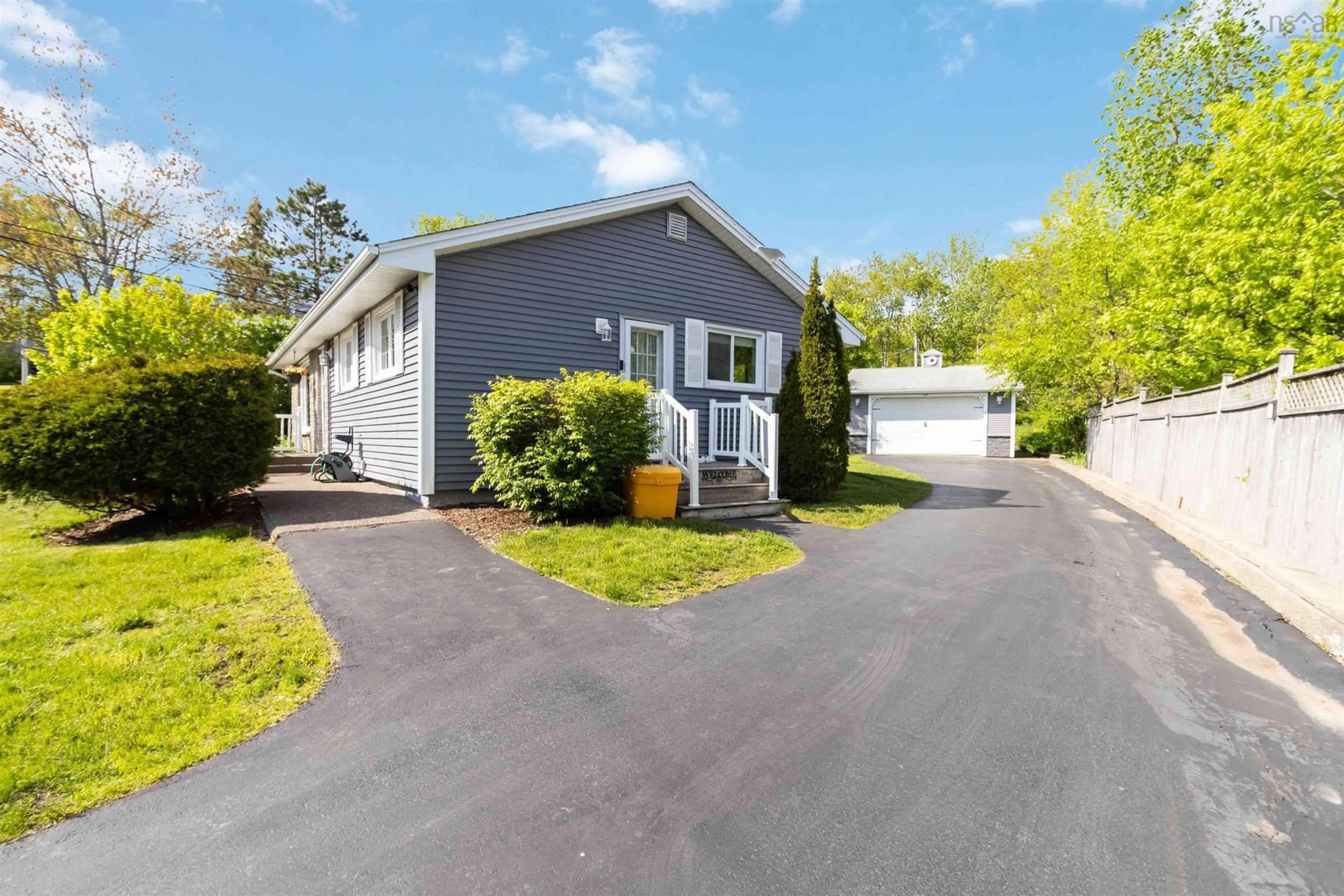 Home with vinyl exterior material, street for 61 Hillcrest Avenue, Lower Sackville Nova Scotia B4C 1X2