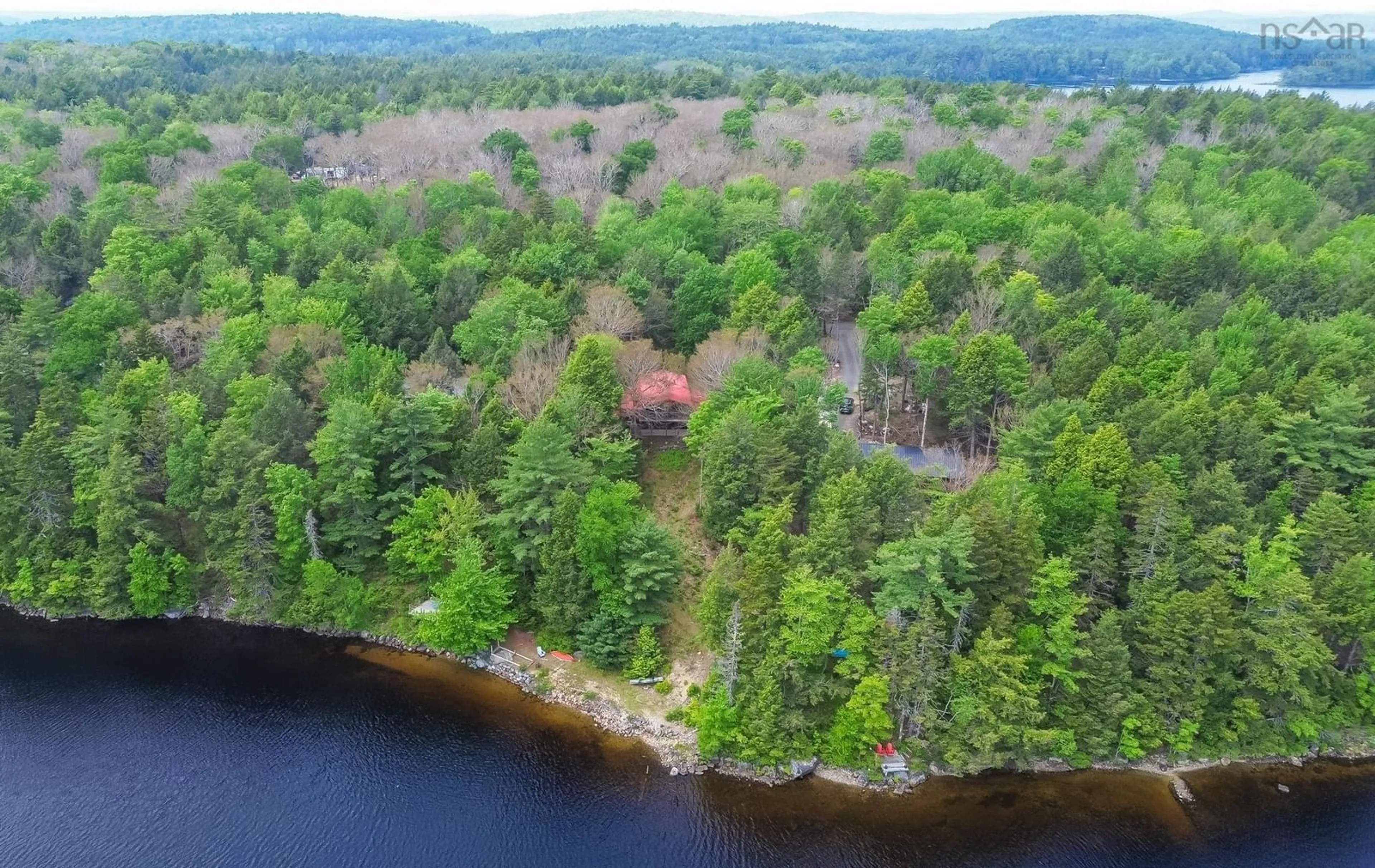 A pic from outside/outdoor area/front of a property/back of a property/a pic from drone, water/lake/river/ocean view for 59 Sunrise Cir, Labelle Nova Scotia B0T 1E0