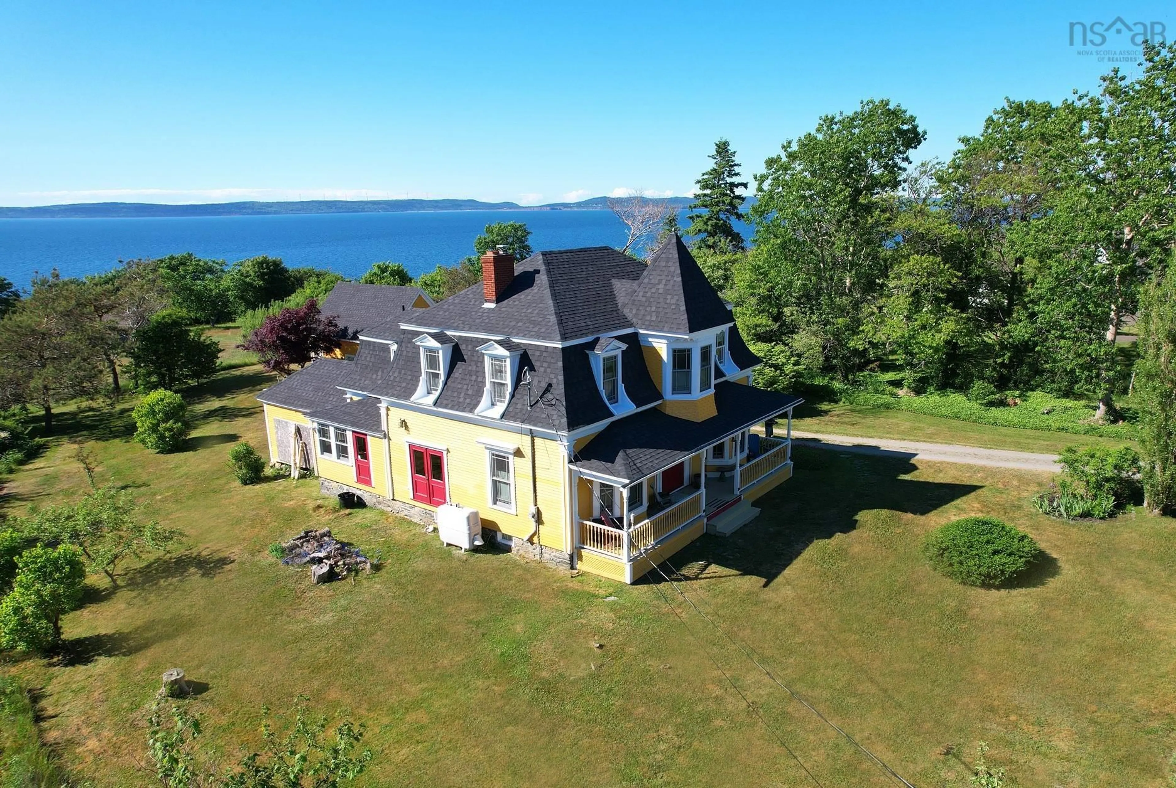 A pic from outside/outdoor area/front of a property/back of a property/a pic from drone, water/lake/river/ocean view for 7213 Highway 101, Plympton Nova Scotia B0W 2R0