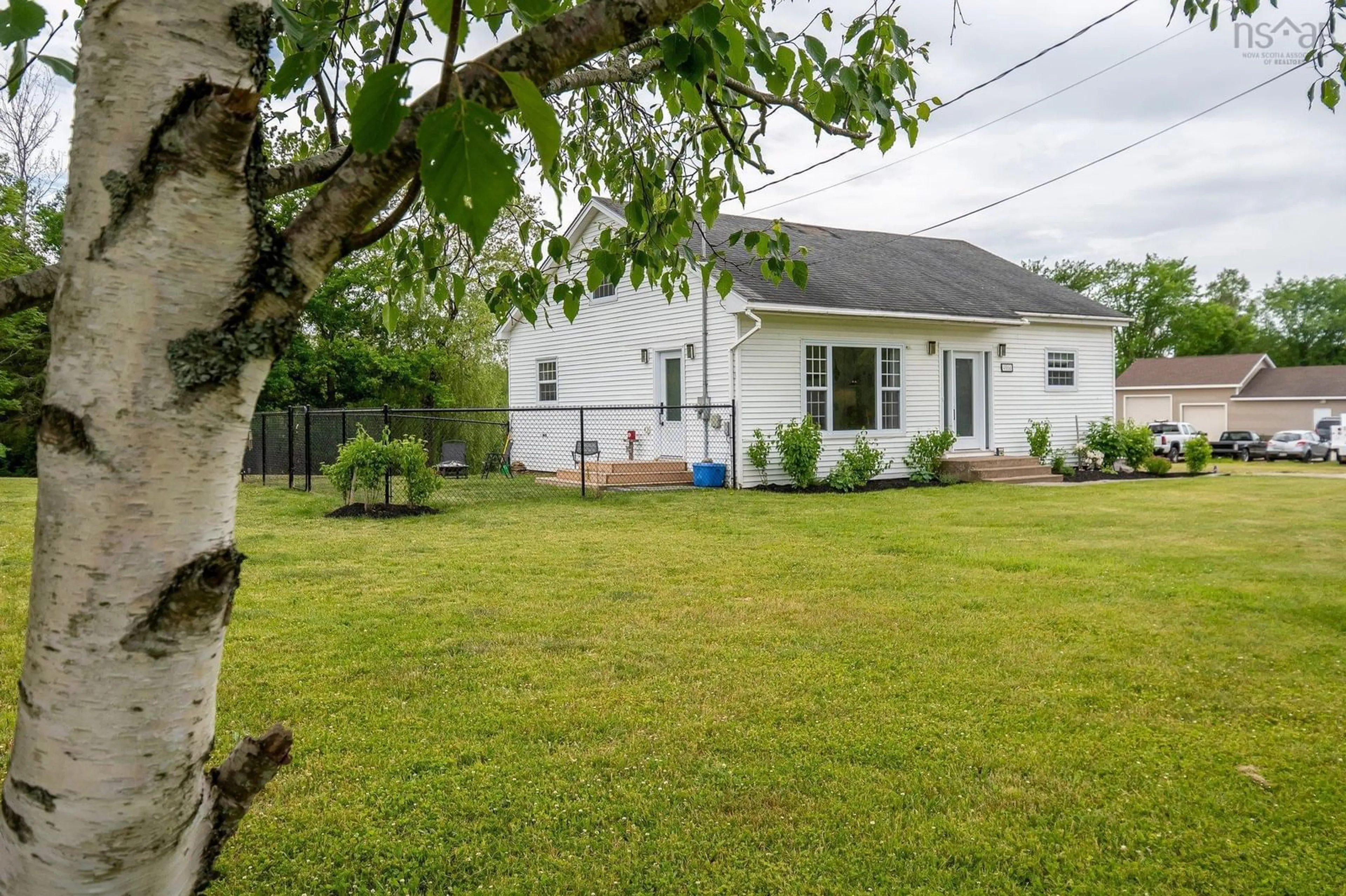 A pic from outside/outdoor area/front of a property/back of a property/a pic from drone, street for 4866 Highway 1, Three Mile Plains Nova Scotia B0N 2T0