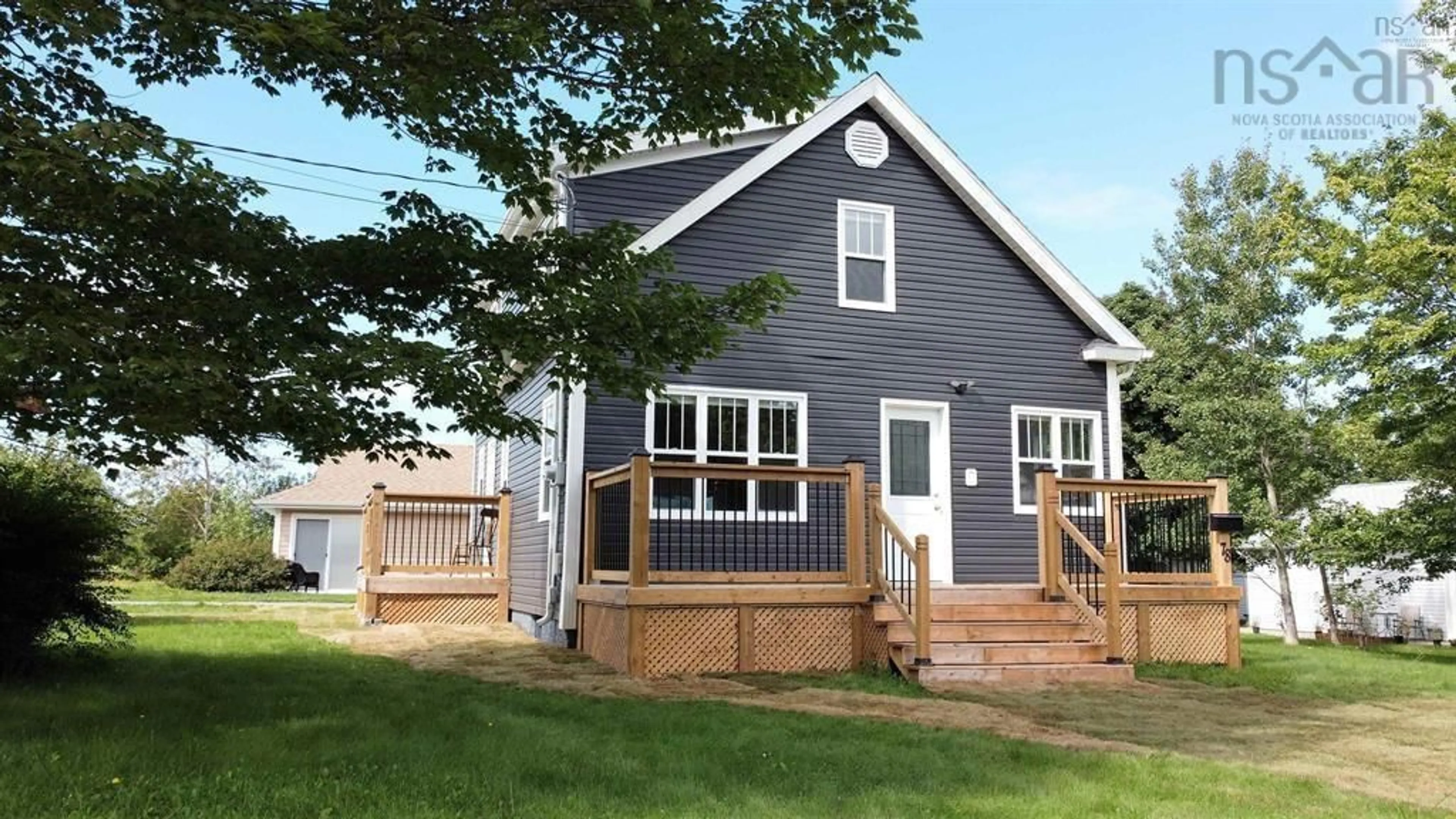 Home with vinyl exterior material, street for 78 Fulton Ave, Westmount Nova Scotia B1R 1J7
