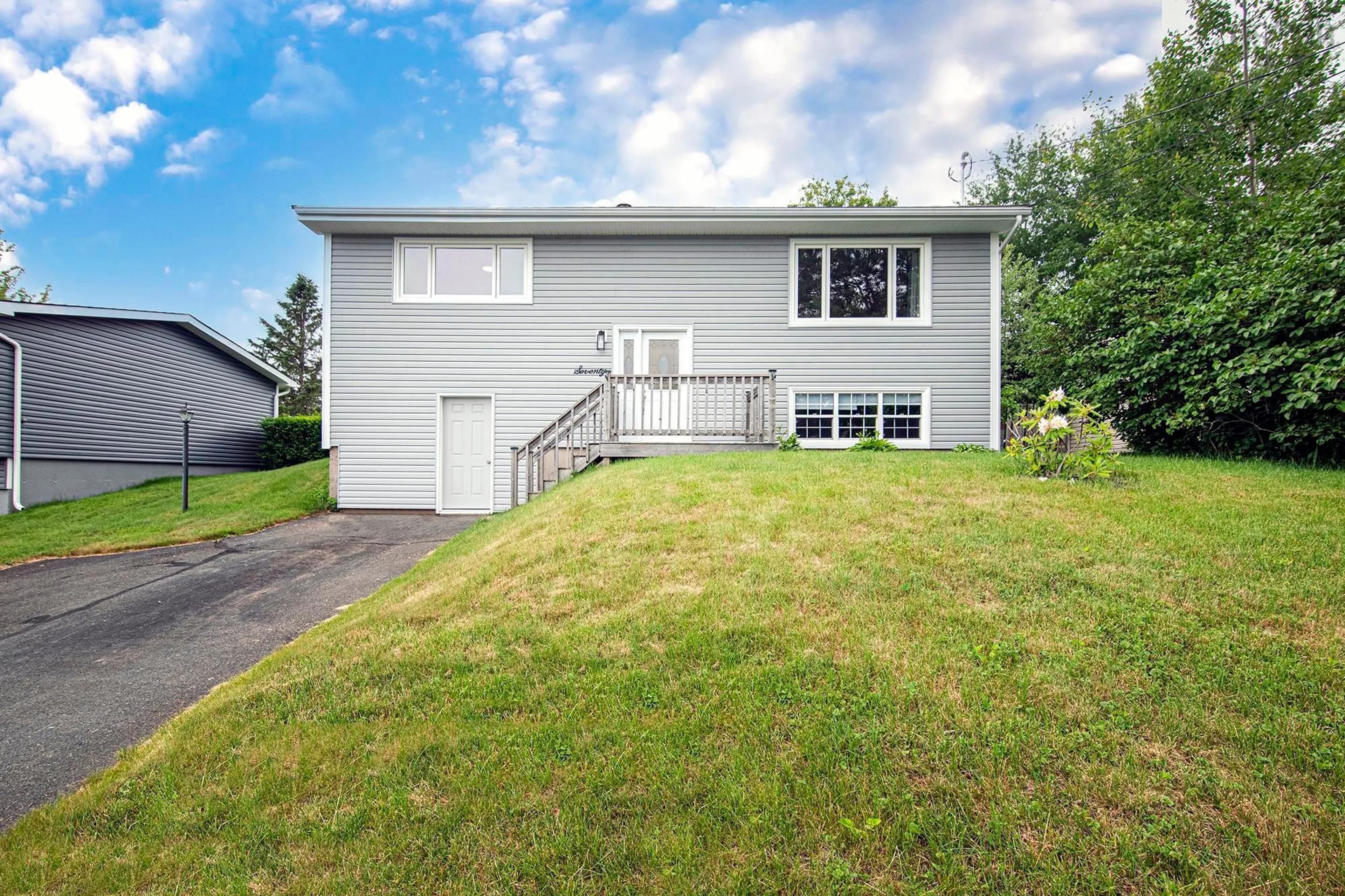 Home with vinyl exterior material, street for 70 John Stewart Dr, Dartmouth Nova Scotia B2W 4J8
