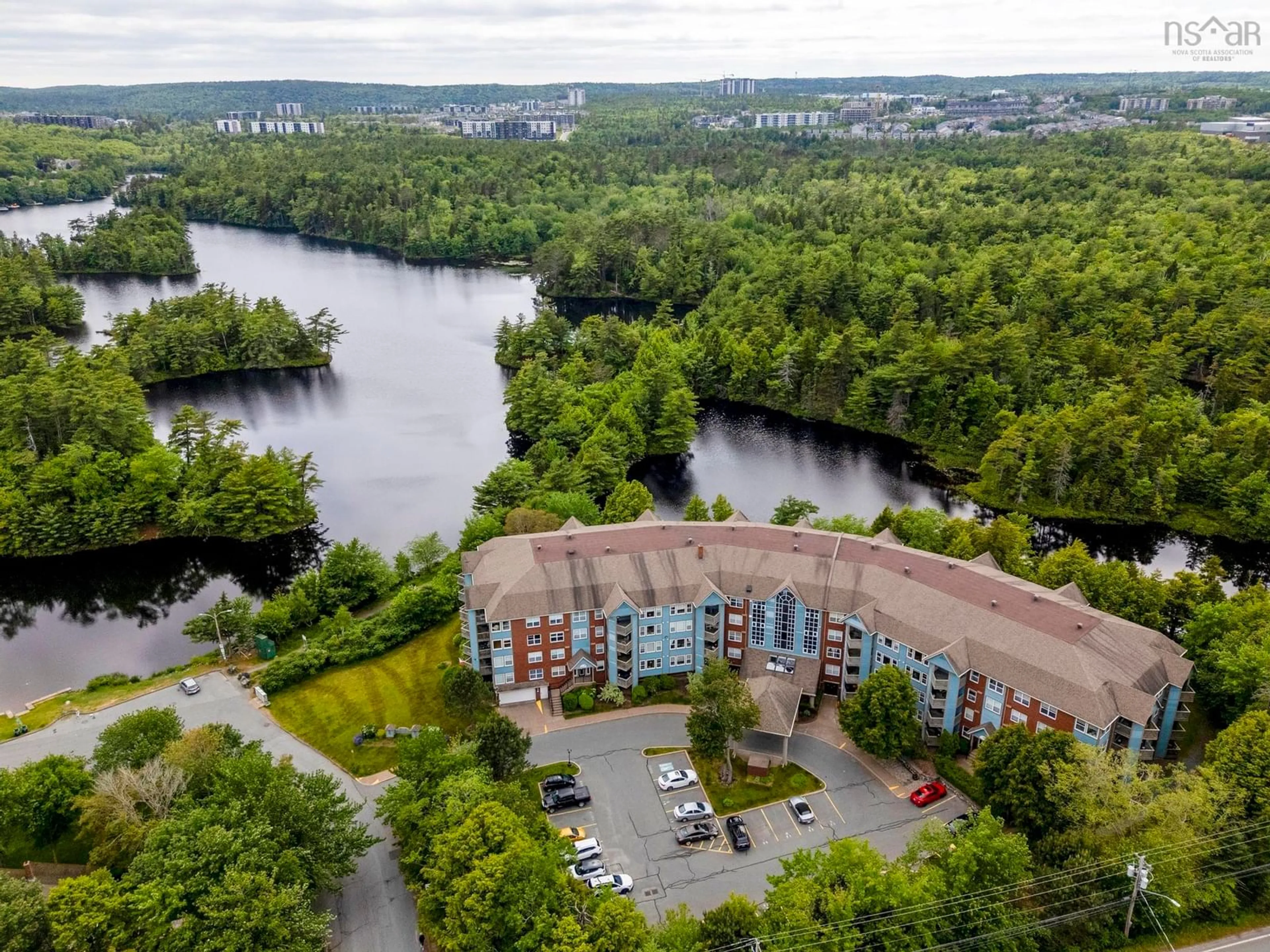 A pic from outside/outdoor area/front of a property/back of a property/a pic from drone, water/lake/river/ocean view for 2 Lake Dr #305, Bedford Nova Scotia B4A 4H7
