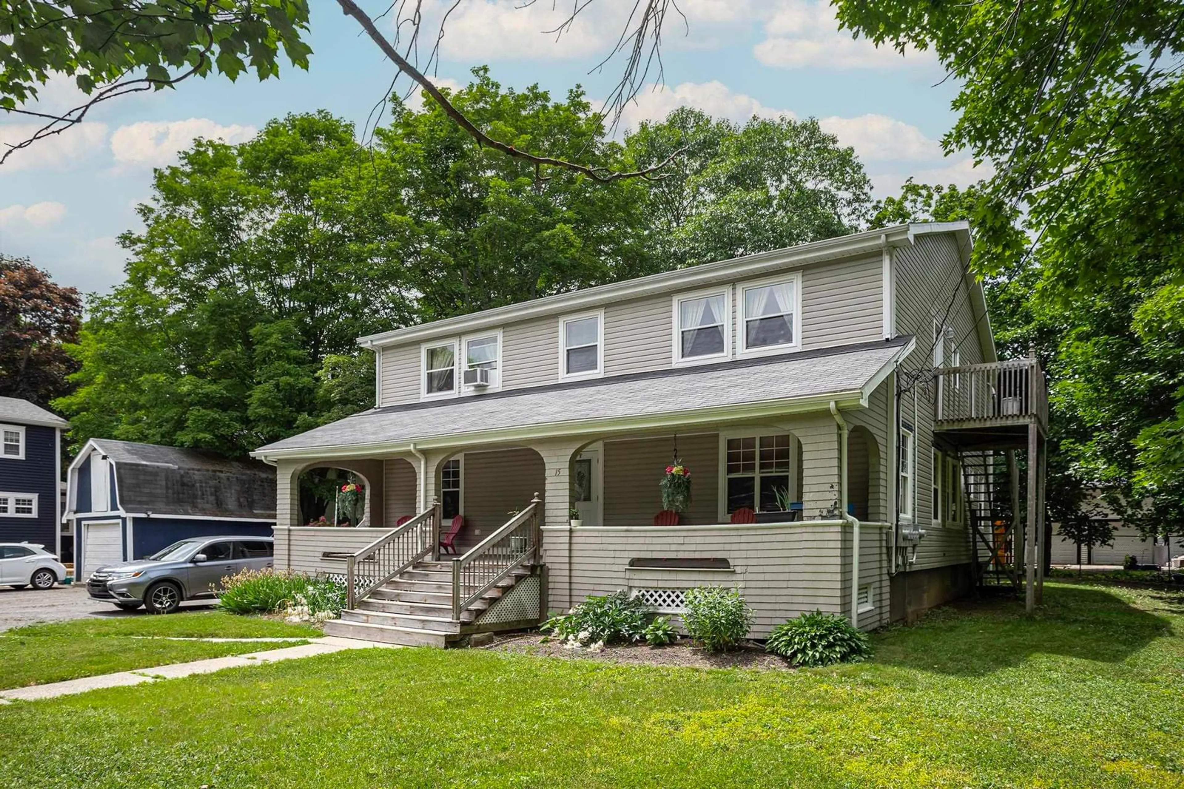 Home with vinyl exterior material, street for 15 Canaan Ave, Kentville Nova Scotia B4N 2A5