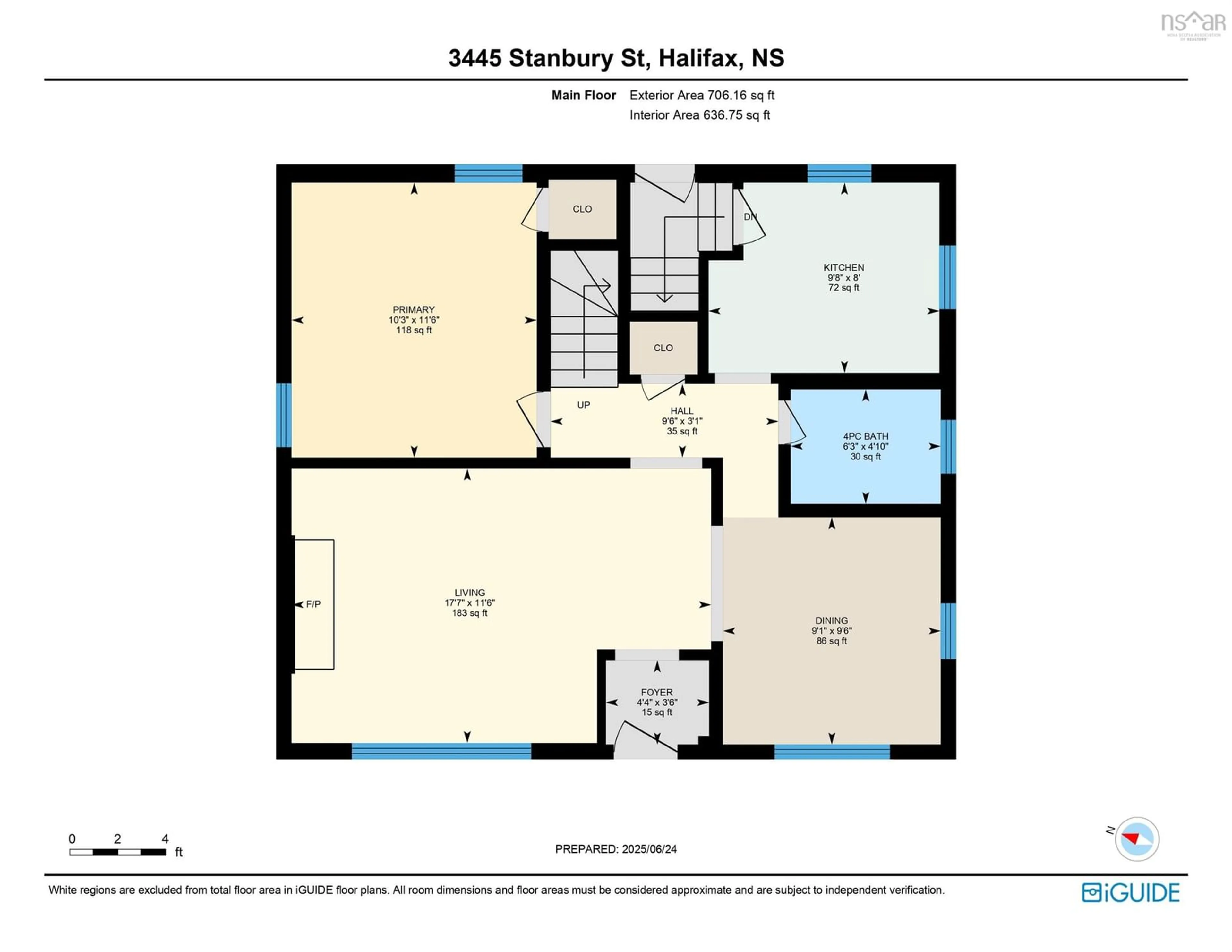Floor plan for 3443 - 3445 Stanbury St, Halifax Nova Scotia B3L 2X1