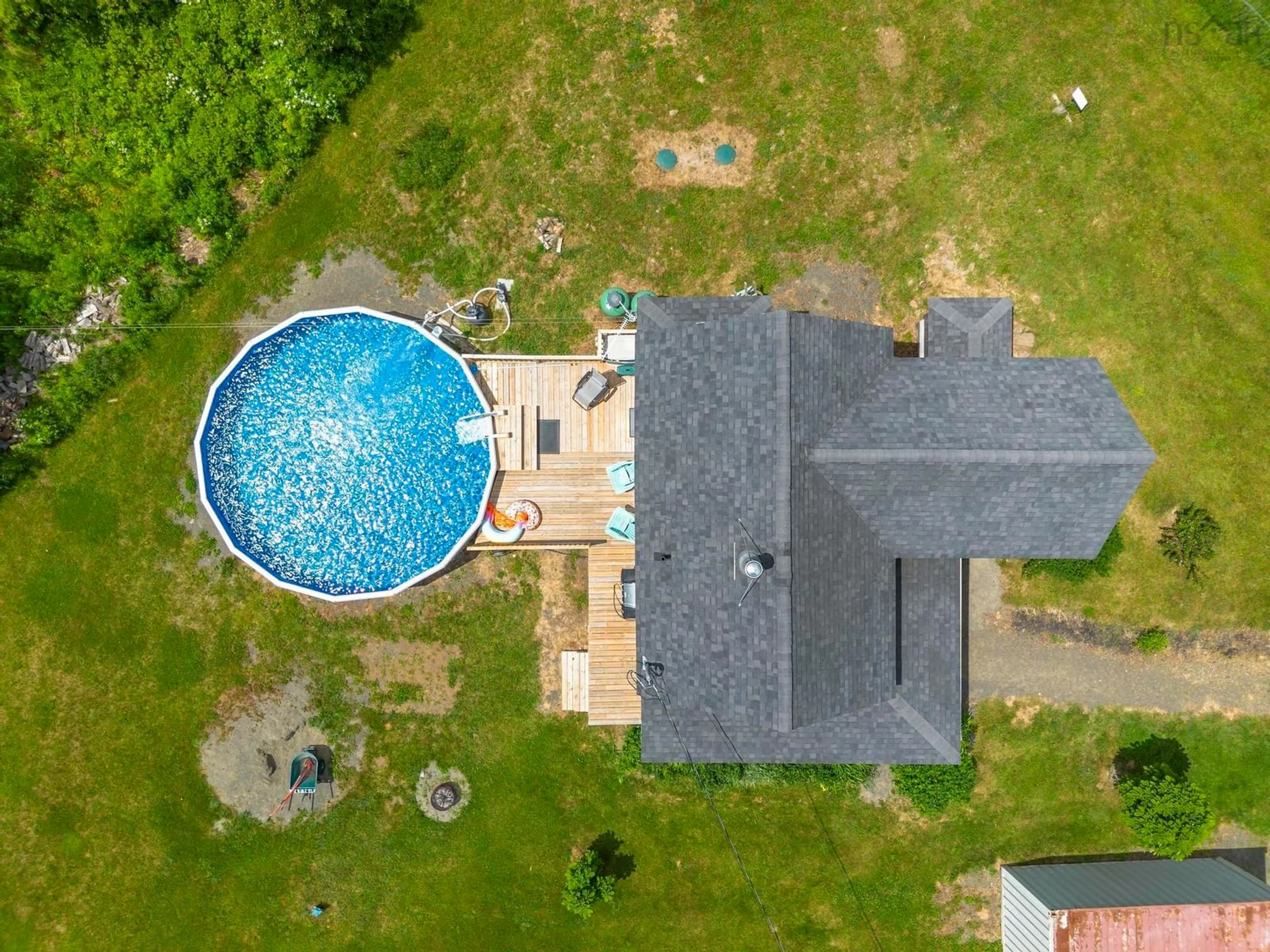 A pic from outside/outdoor area/front of a property/back of a property/a pic from drone, water/lake/river/ocean view for 545 Brinton Road, Port Lorne Nova Scotia B0S 1R0