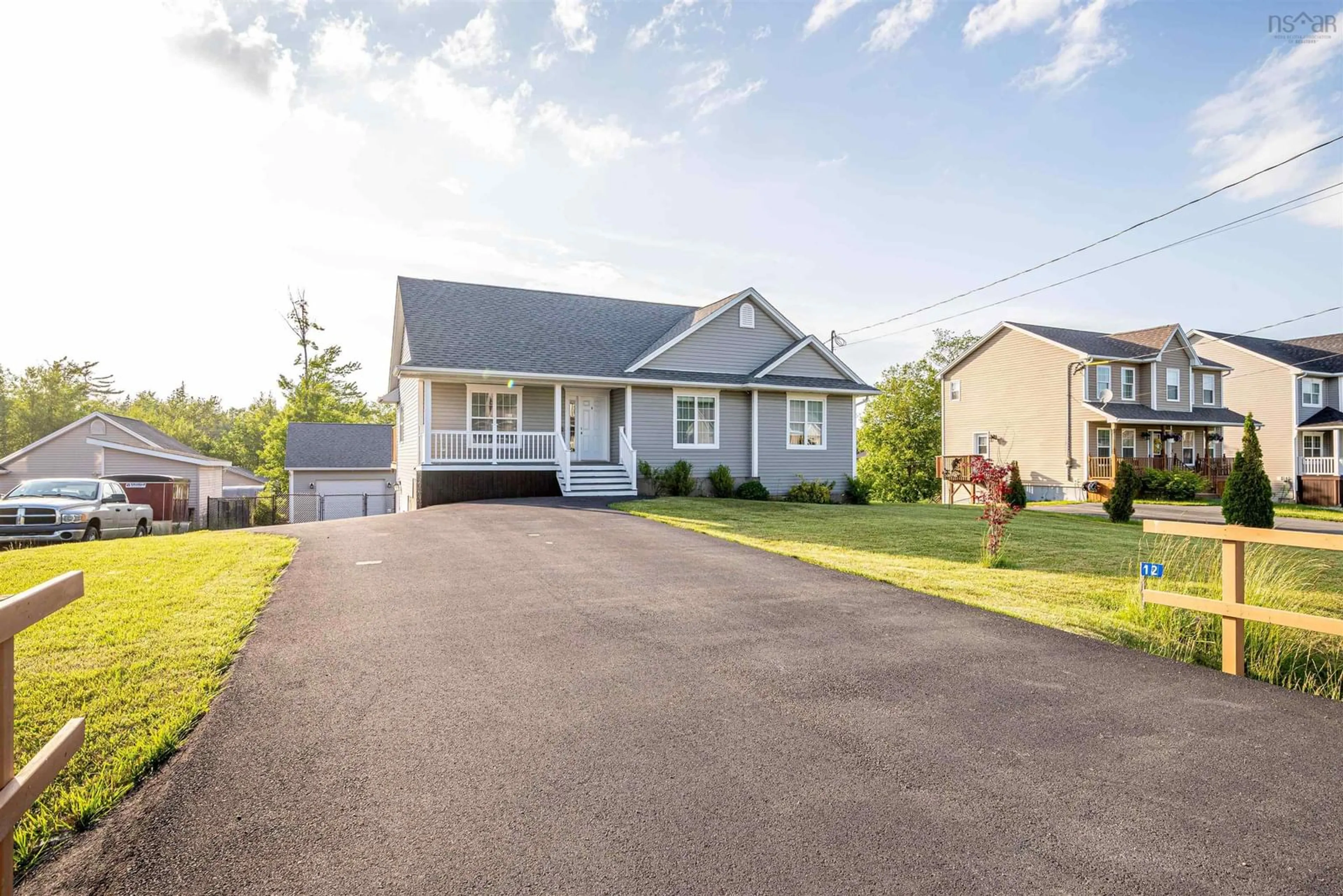 Home with vinyl exterior material, street for 12 Carriage Lane, Enfield Nova Scotia B2T 1L4