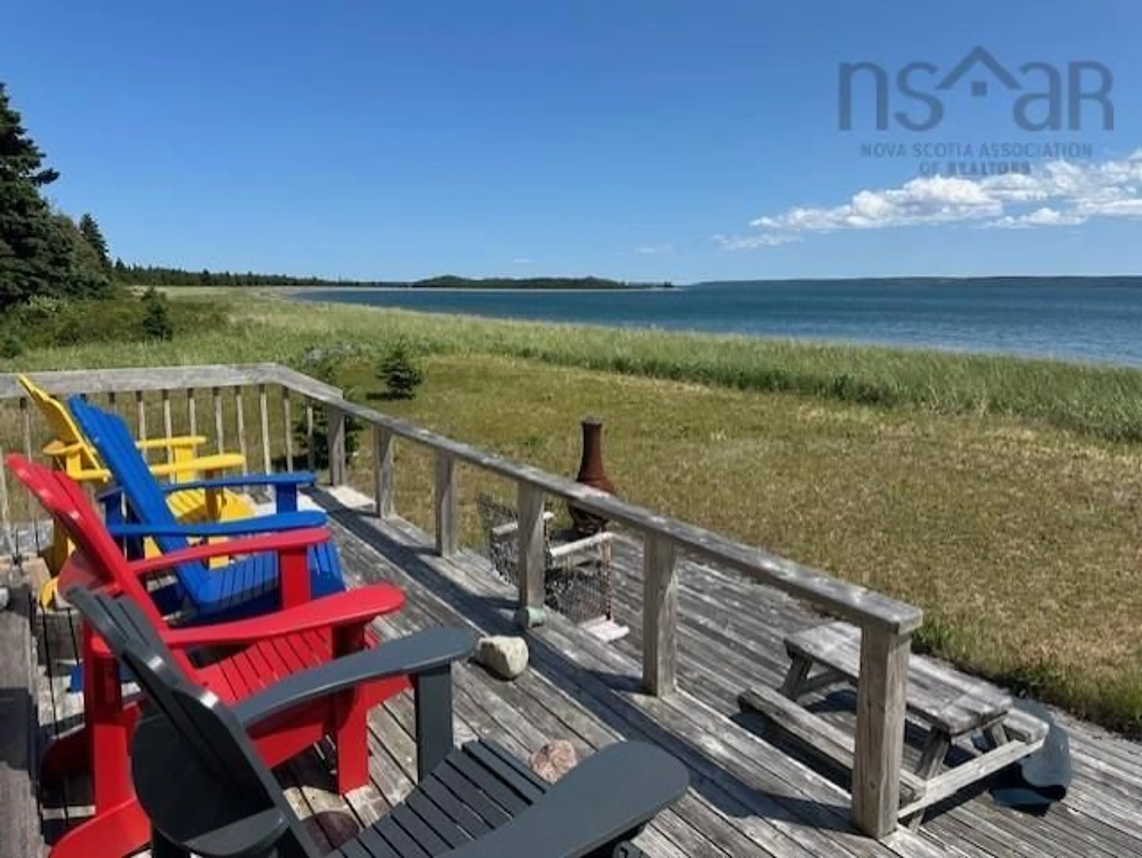 Patio, water/lake/river/ocean view for 73 Gradys Reach Rd, Port Shoreham Nova Scotia B0E 2G0