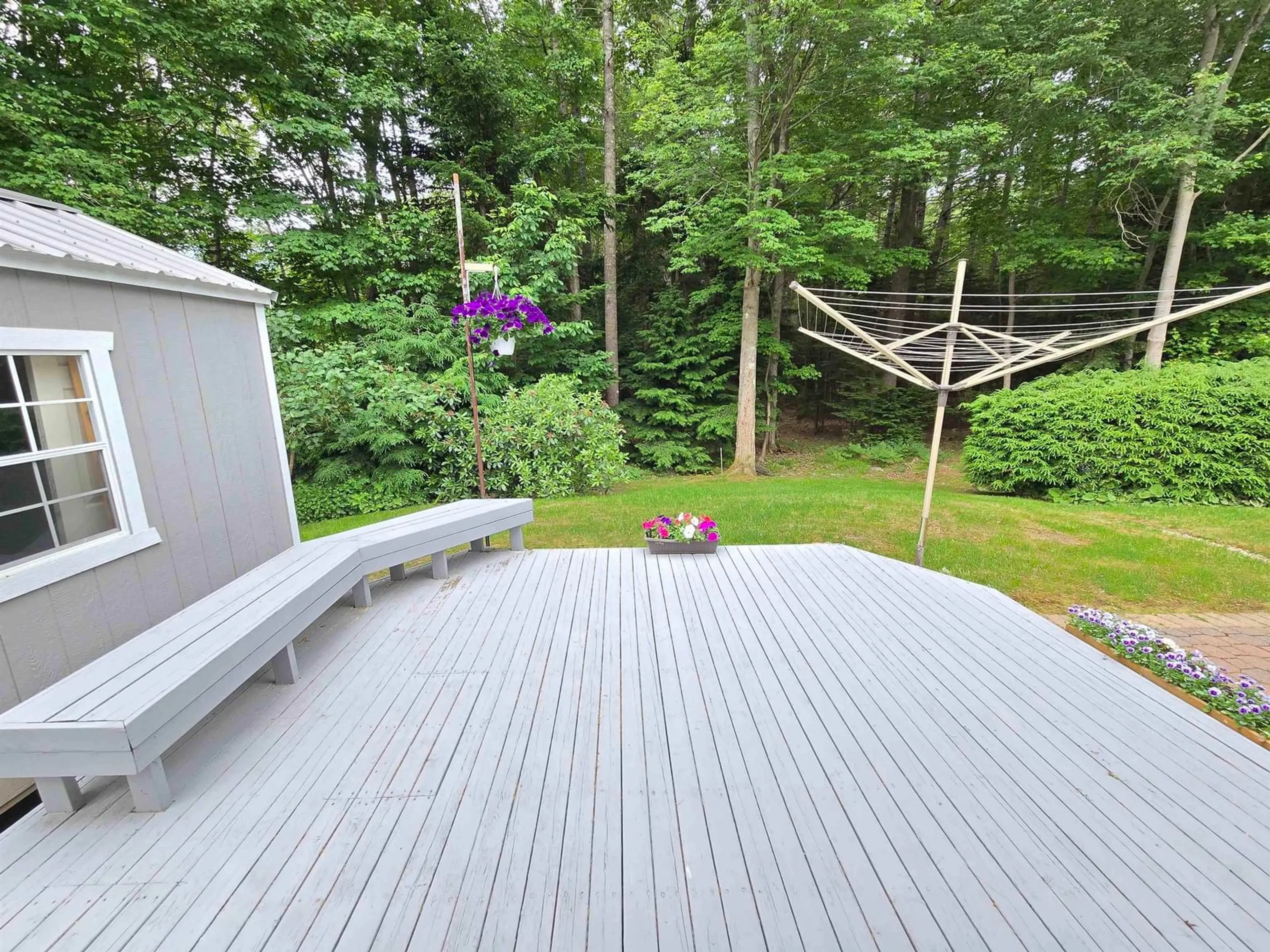 Patio, forest/trees view for 33 Ritcey Crt, Bridgewater Nova Scotia B4V 4A9