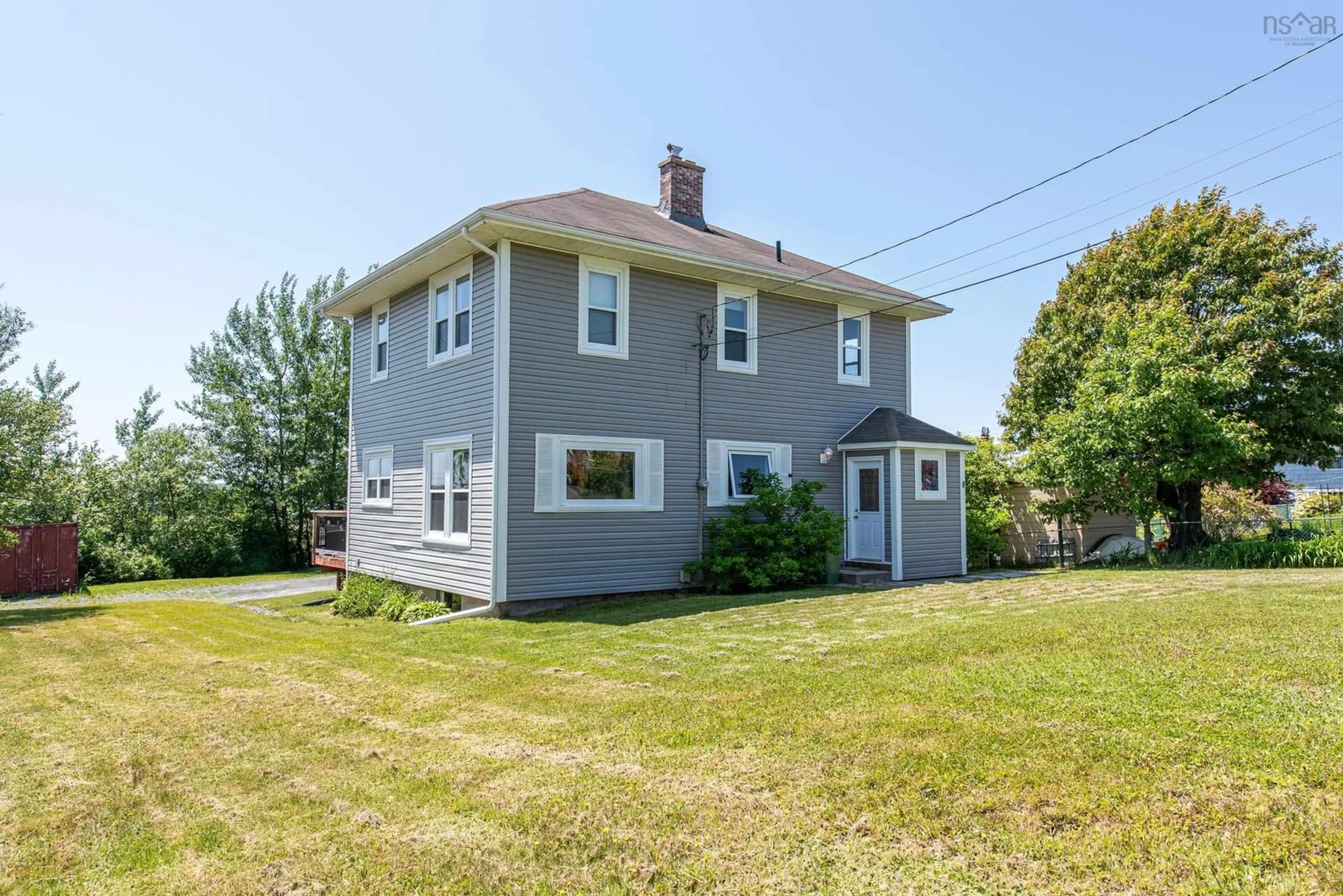 Home with vinyl exterior material, street for 8 Woodside Ave, Dartmouth Nova Scotia B2W 1B3
