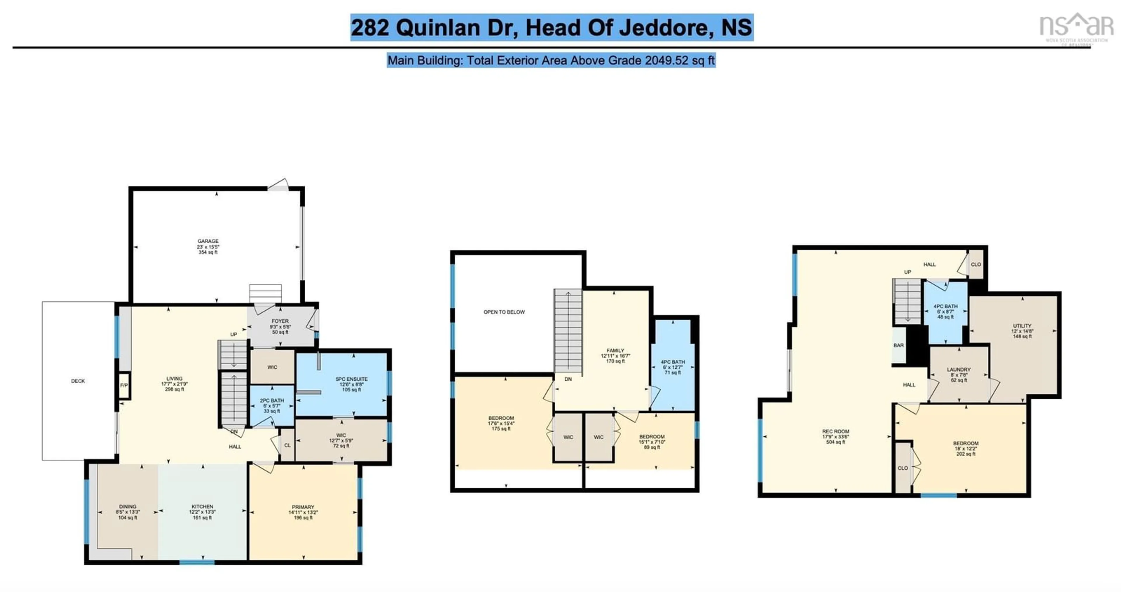 Floor plan for 282 Quinlan Dr, Head Of Jeddore Nova Scotia B0J 1P0