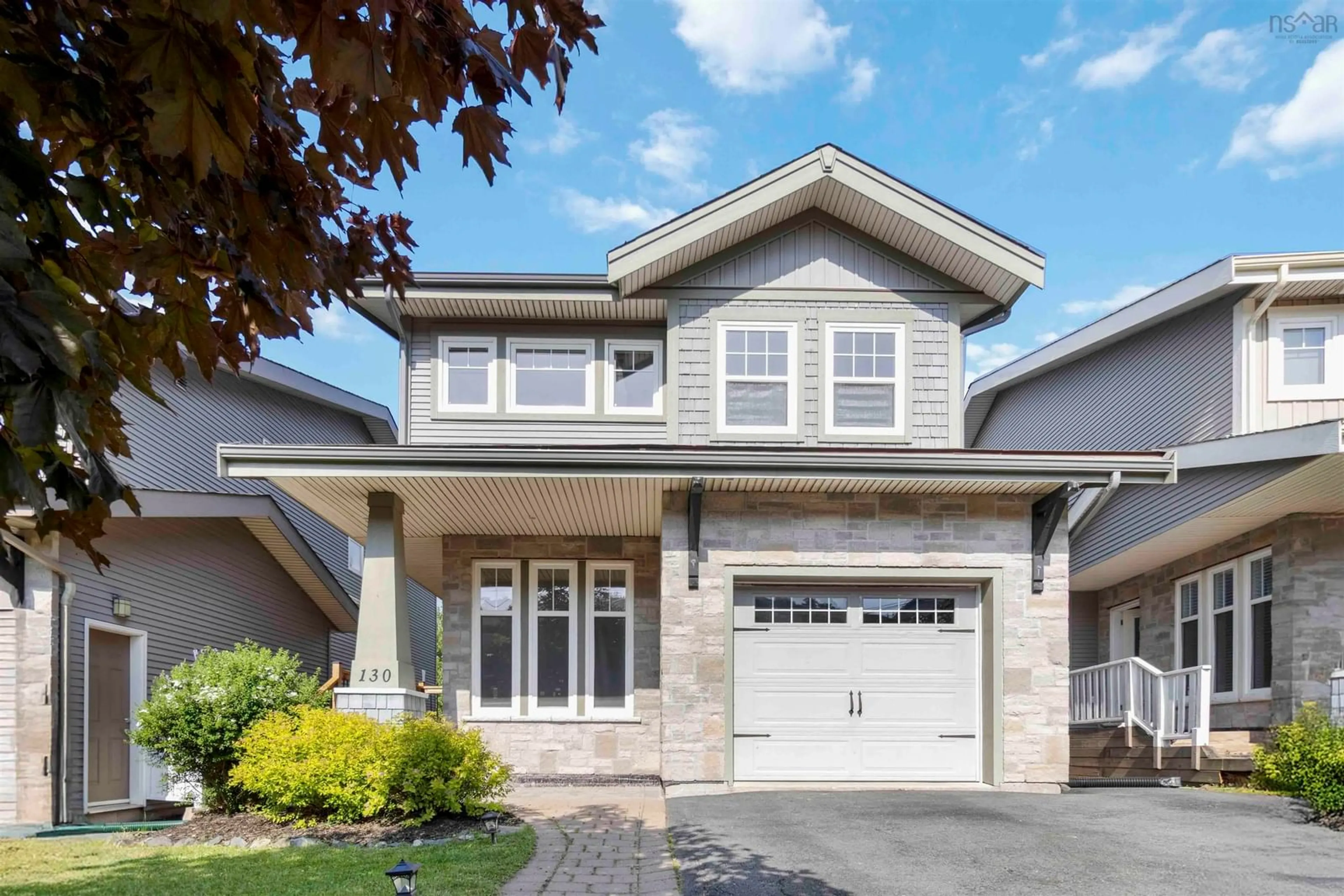 Home with vinyl exterior material, street for 130 Capstone Cres, Bedford Nova Scotia B4B 0H5