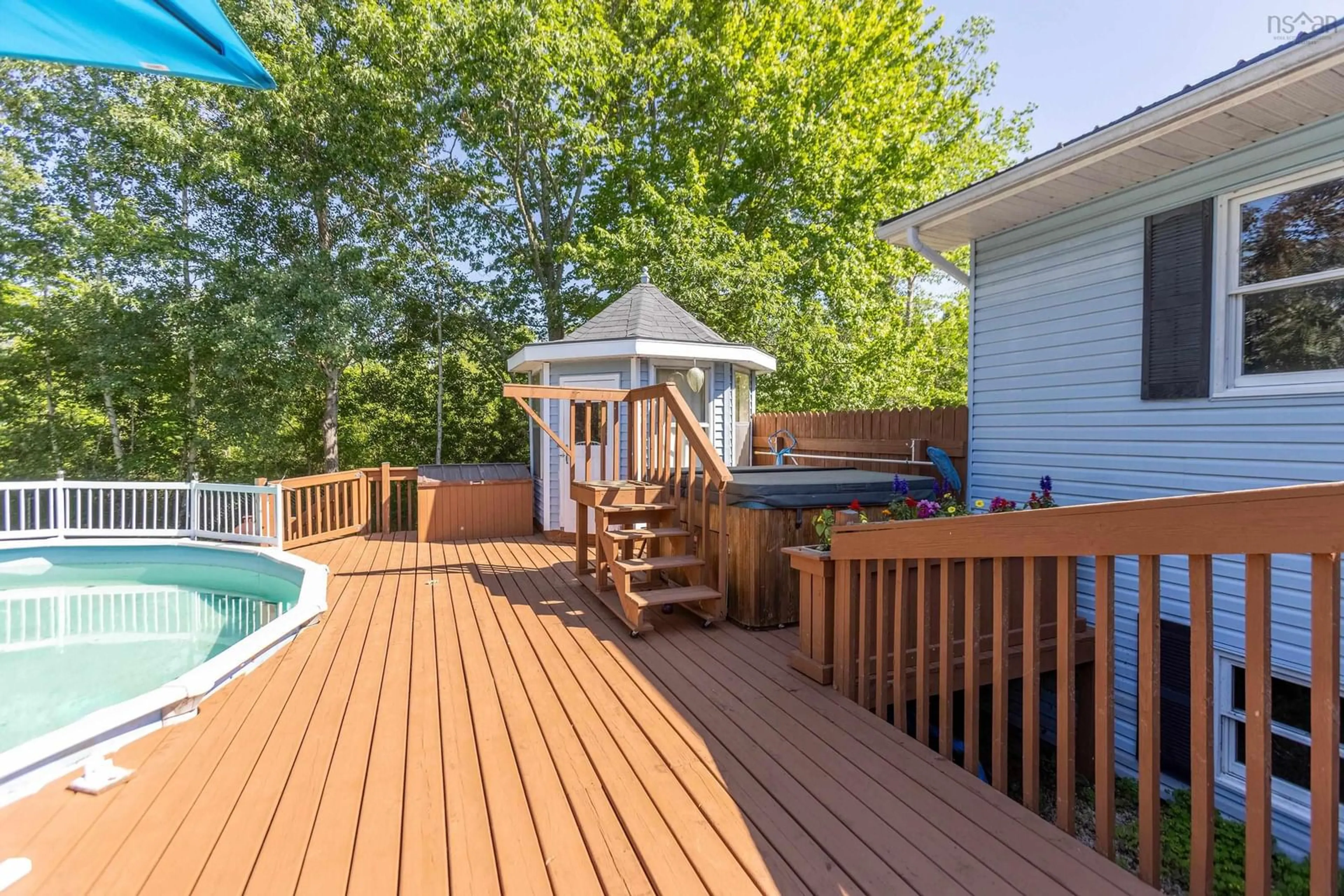 Patio, water/lake/river/ocean view for 857 Palmer Rd, Millville Nova Scotia B0P 1C0