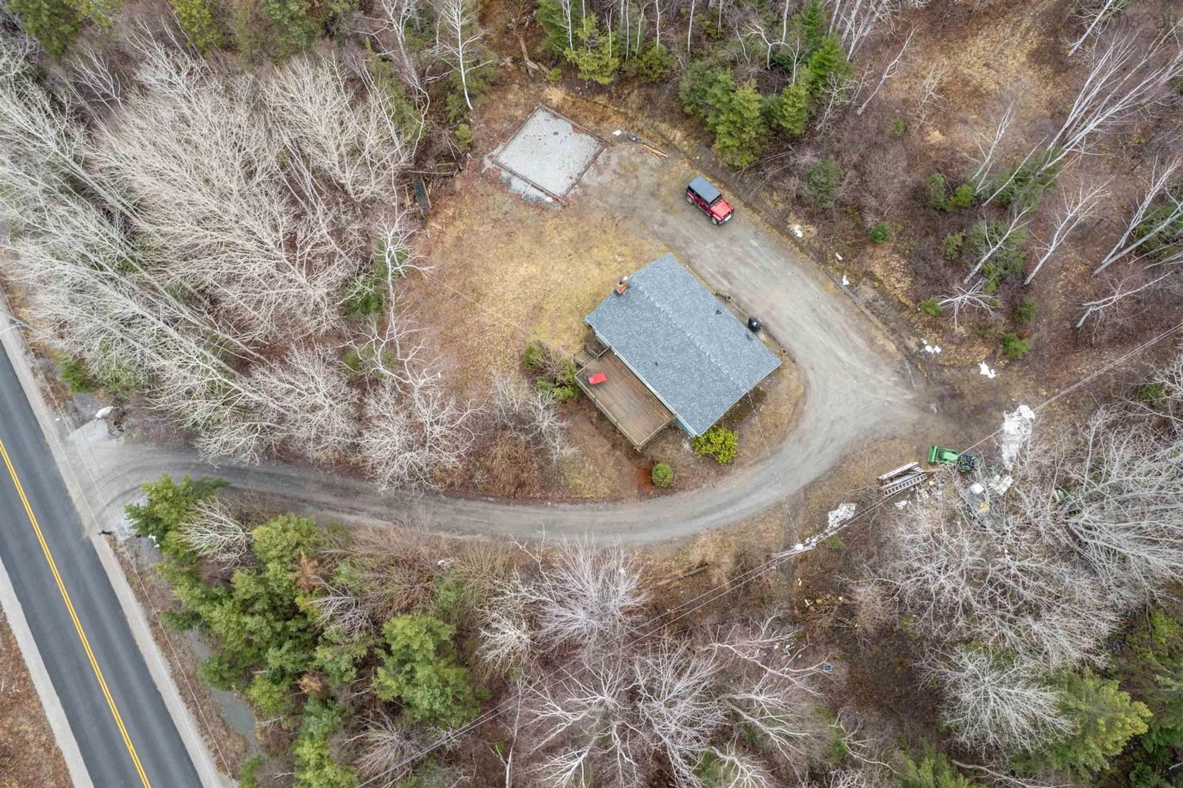A pic from outside/outdoor area/front of a property/back of a property/a pic from drone, forest/trees view for 3381 Long Island Rd, Long Island Nova Scotia B1Y 3N1
