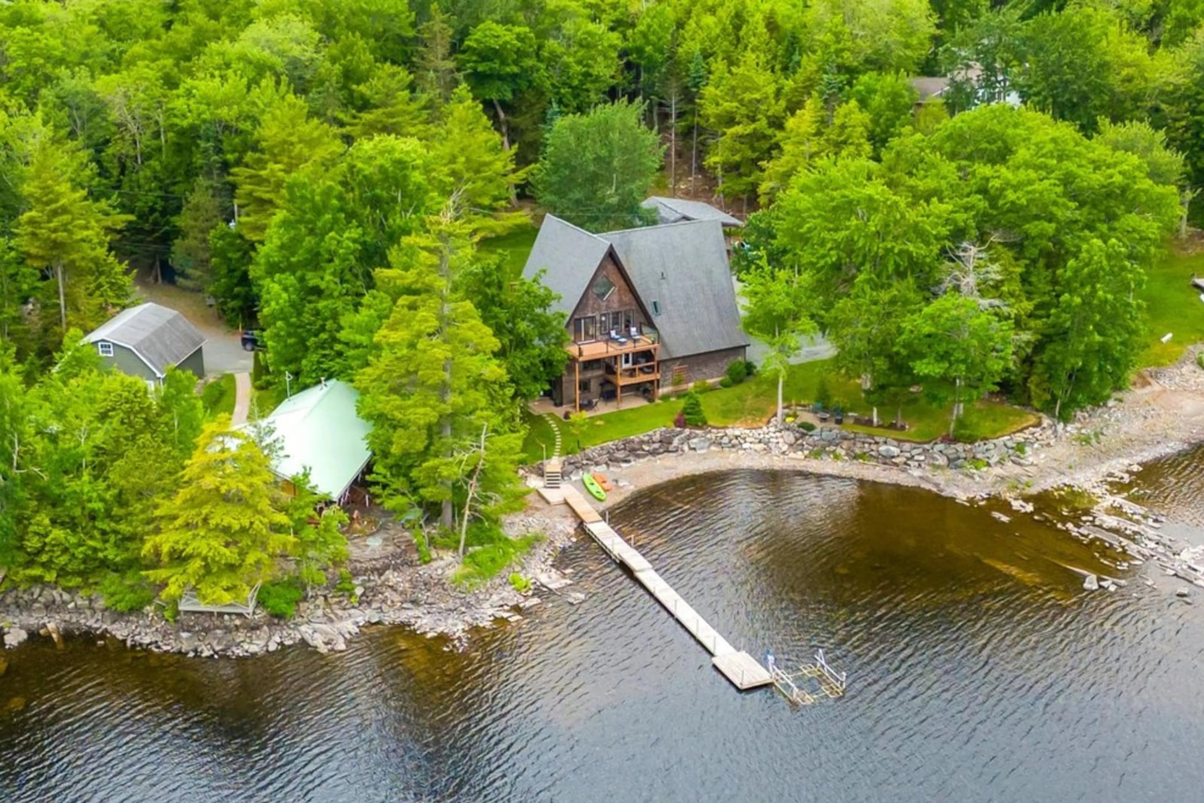 A pic from outside/outdoor area/front of a property/back of a property/a pic from drone, water/lake/river/ocean view for 321 Kings Rd, Wellington Nova Scotia B2T 1A2