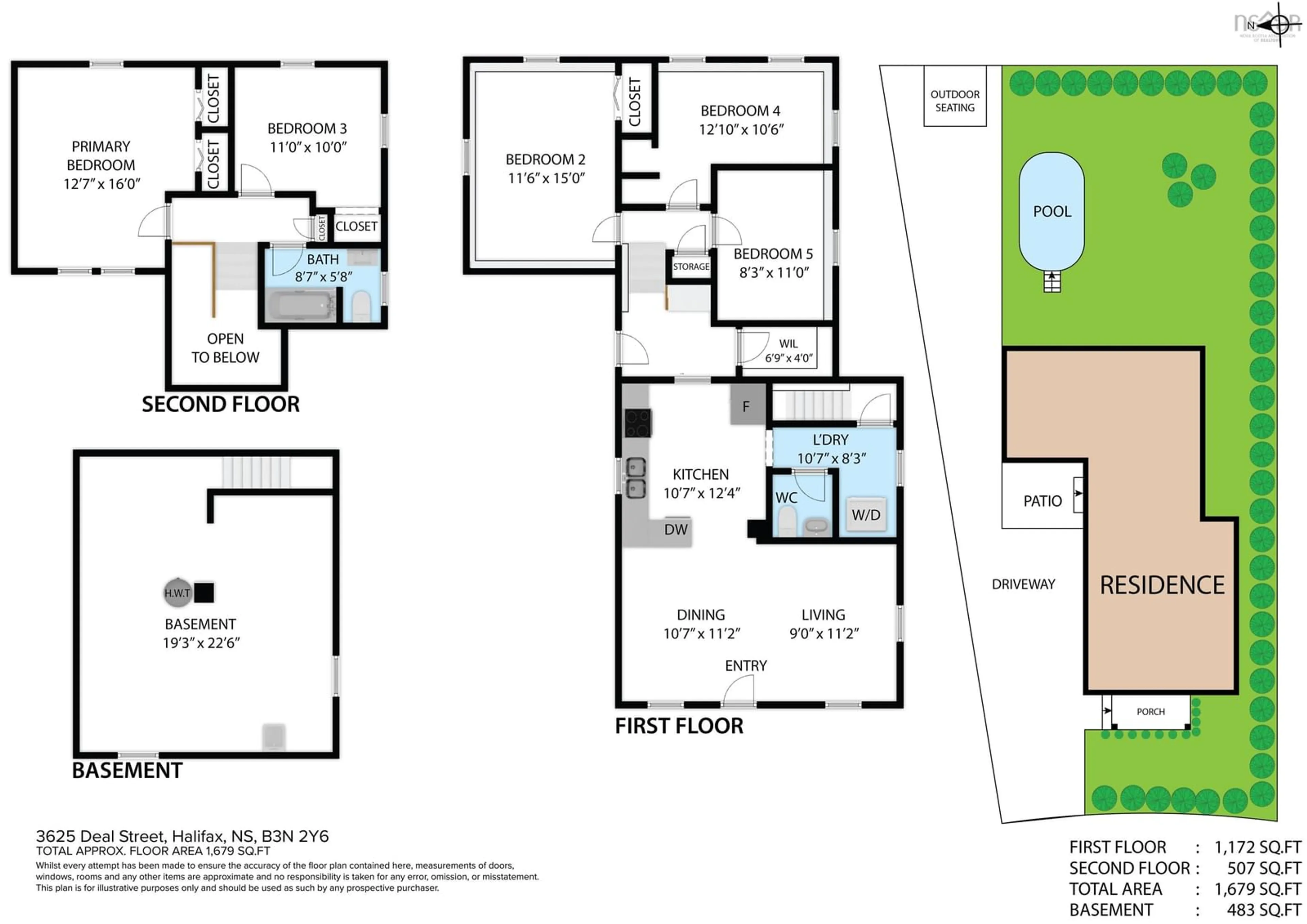 Floor plan for 3625 Deal St, Fairview Nova Scotia B3N 2Y6