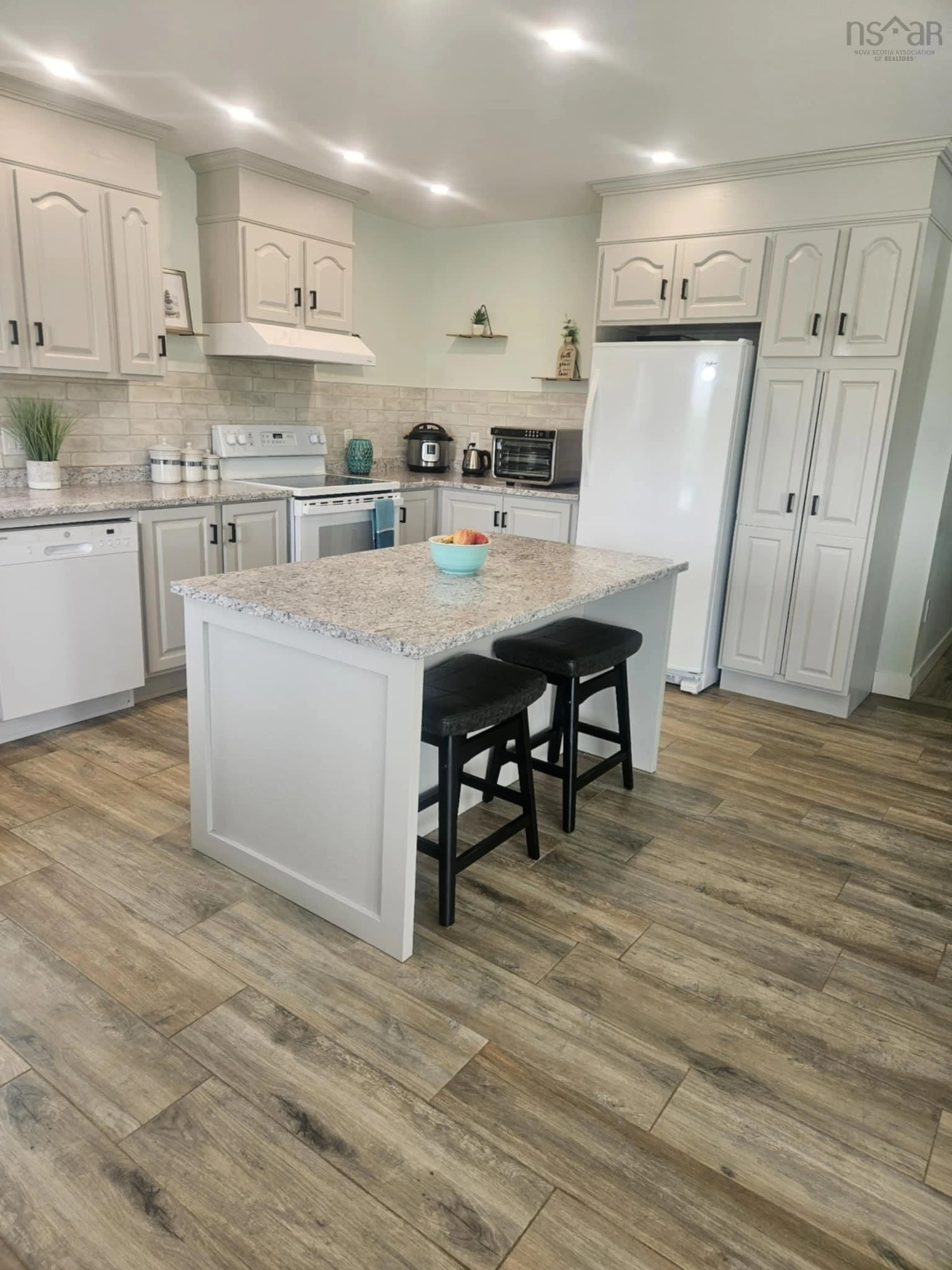 Open concept kitchen, ceramic/tile floor for 54 Scott's Drive, Summerville Nova Scotia B5A 5J5