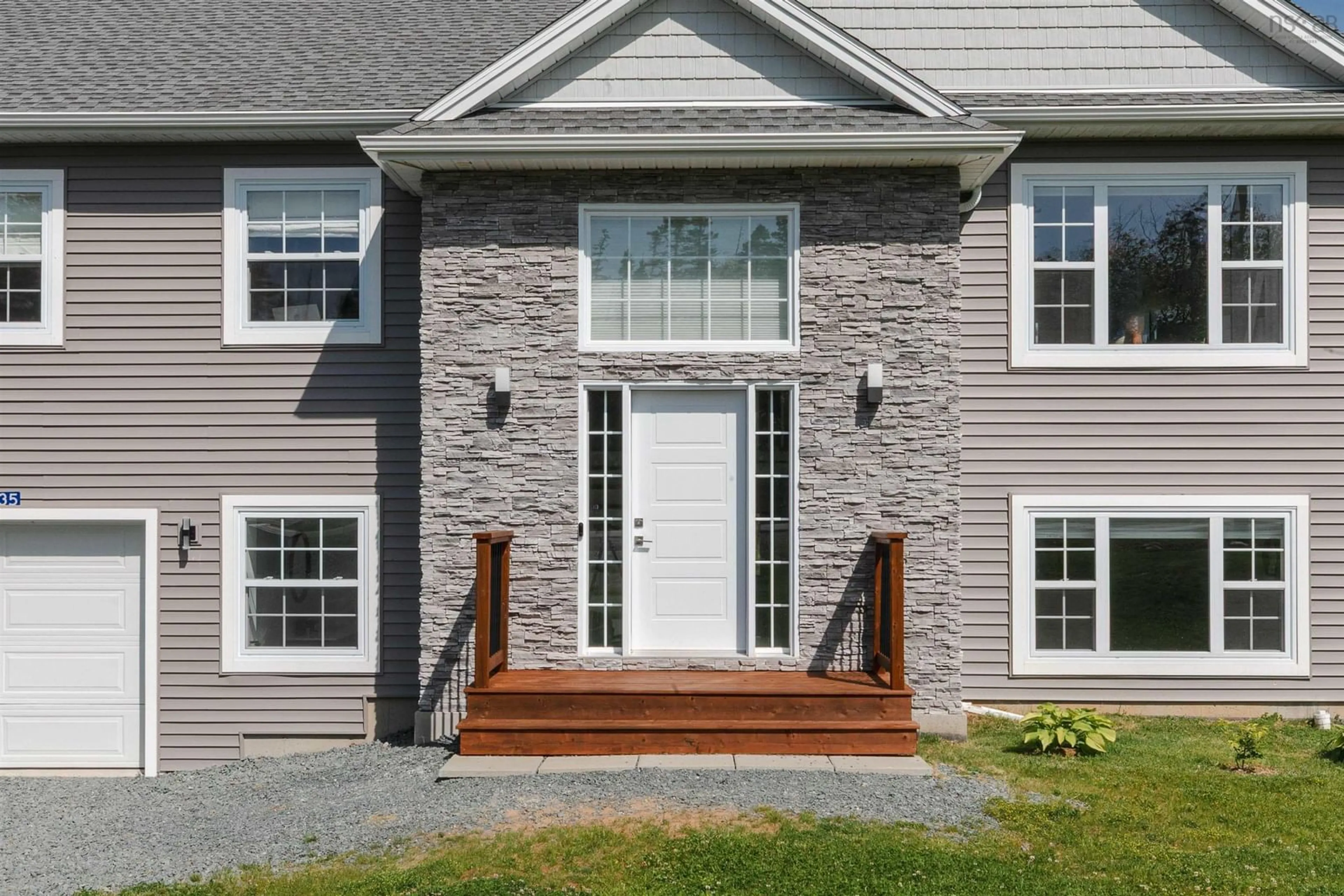 Home with vinyl exterior material, street for 335 Powers Rd, Whites Lake Nova Scotia B3T 1W6