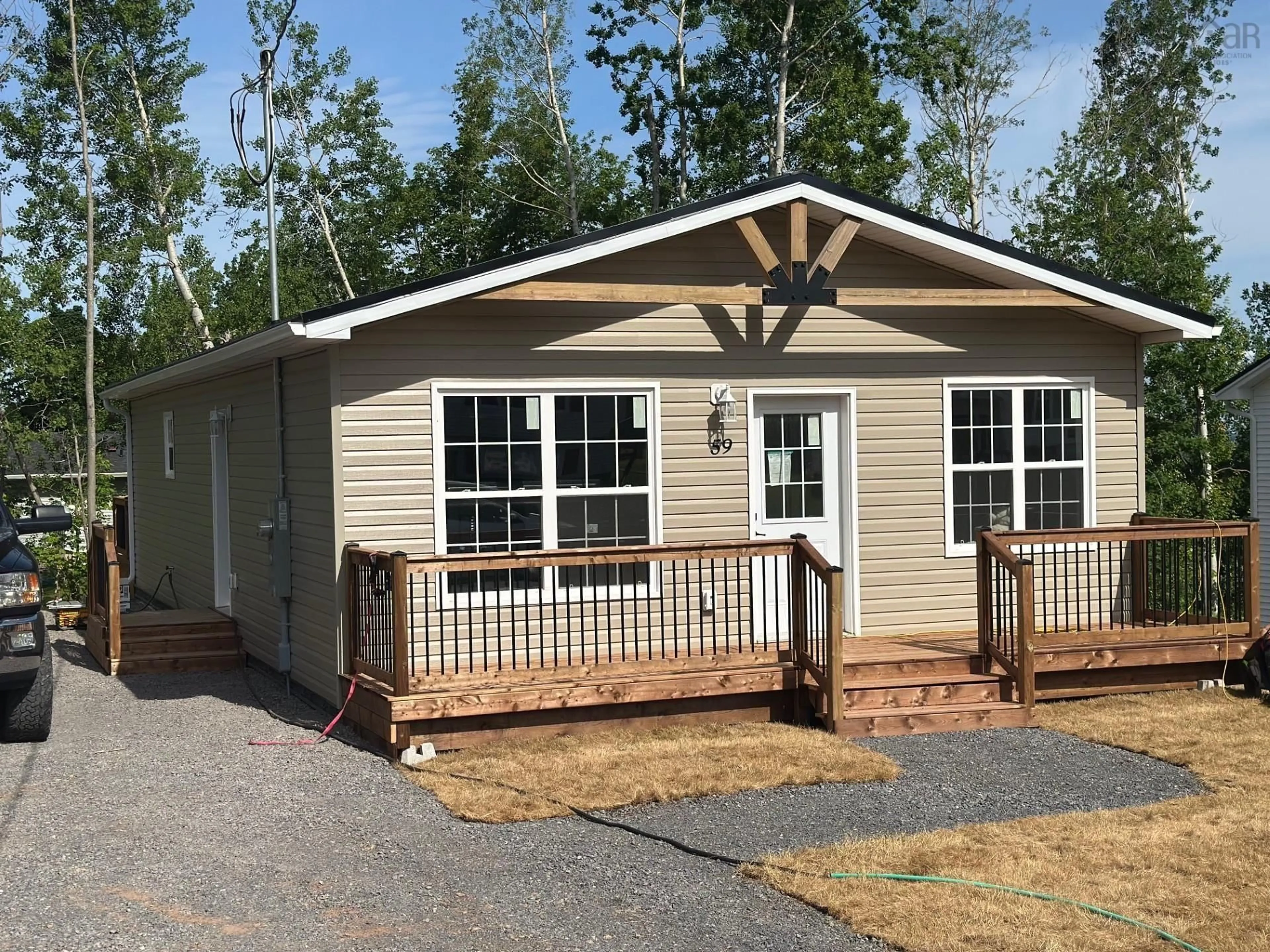 Home with vinyl exterior material, street for 59 Fourteenth St, Trenton Nova Scotia B0K 1X0