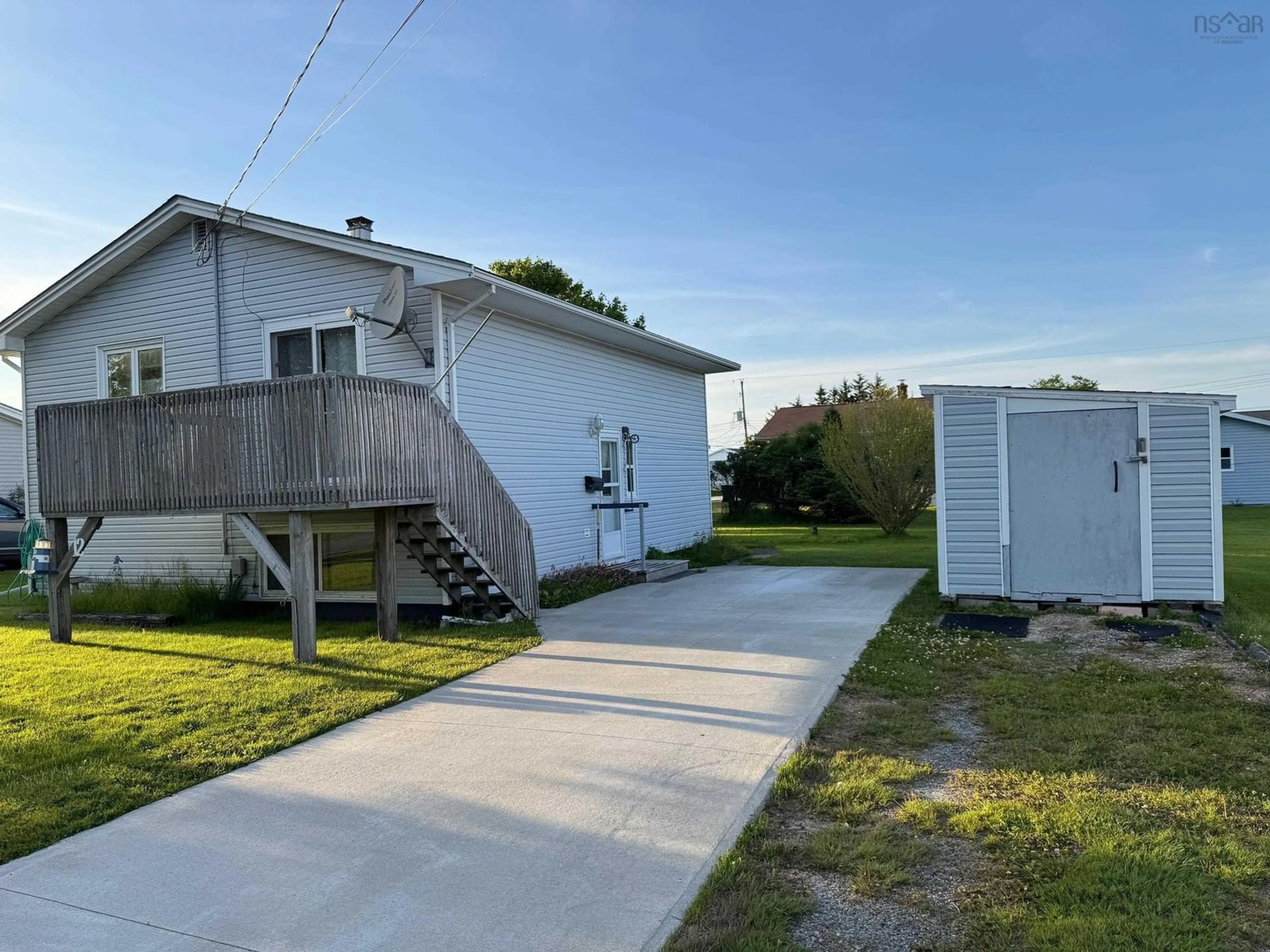 A pic from outside/outdoor area/front of a property/back of a property/a pic from drone, street for 12 Oak Dr, Yarmouth Nova Scotia B5A 2R4