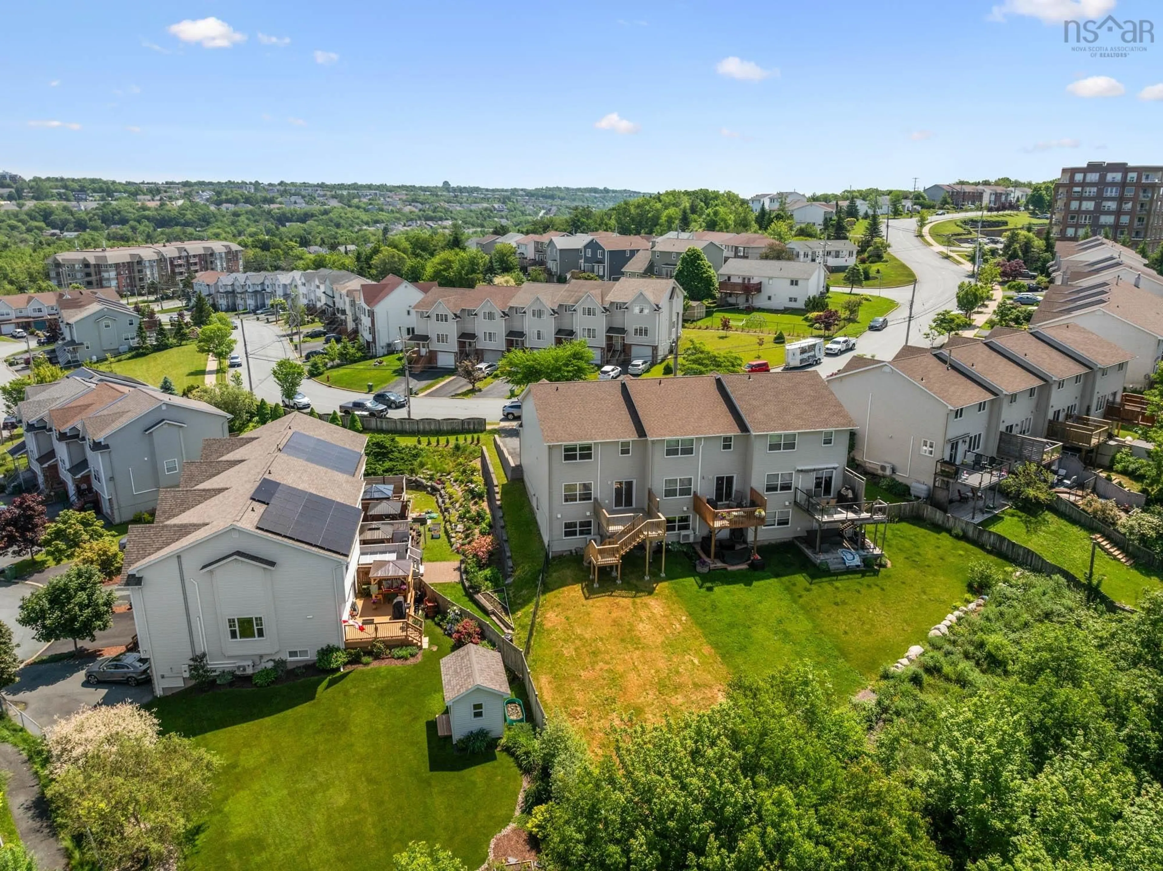 A pic from outside/outdoor area/front of a property/back of a property/a pic from drone, city buildings view from balcony for 115 Russell Lake Dr, Dartmouth Nova Scotia B2W 6J5
