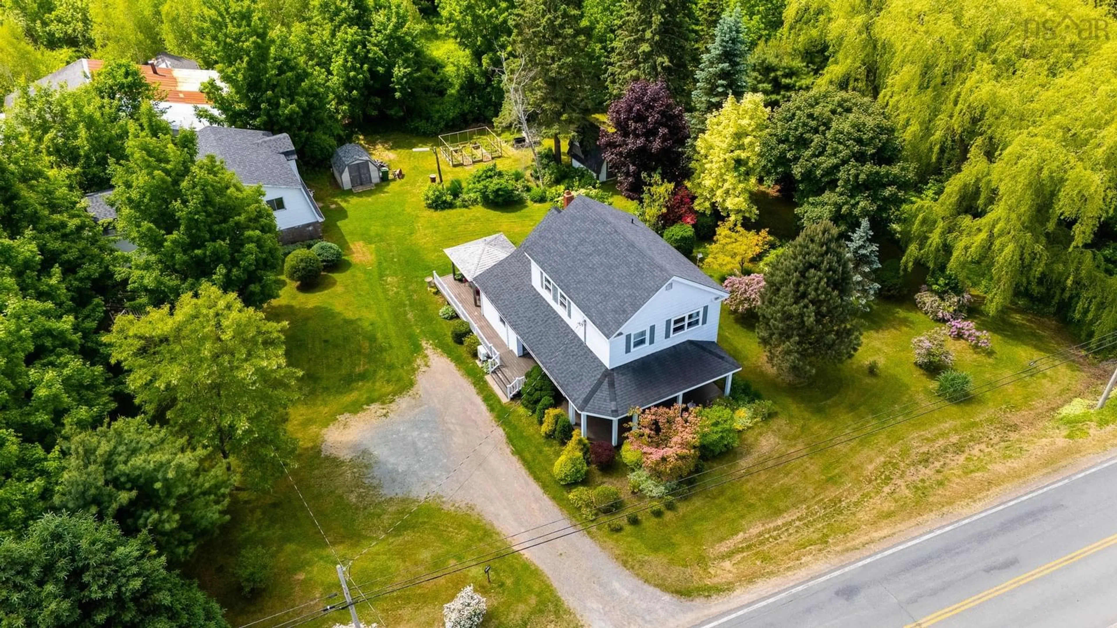 A pic from outside/outdoor area/front of a property/back of a property/a pic from drone, unknown for 10126 221 Hwy, Habitant Nova Scotia B0P 1H0