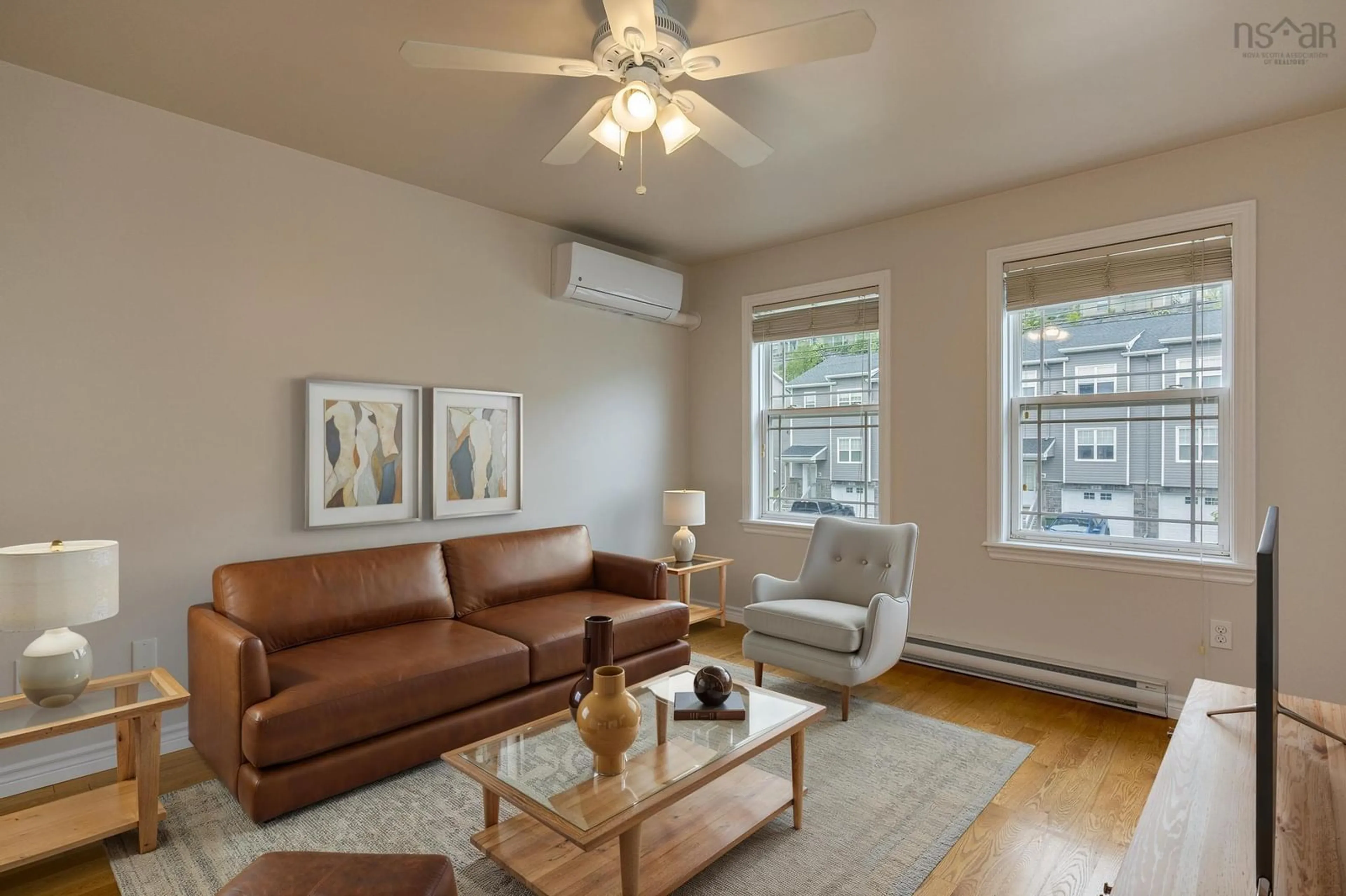 Living room with furniture, wood/laminate floor for 88 Nadia Dr, Dartmouth Nova Scotia B3A 0A6