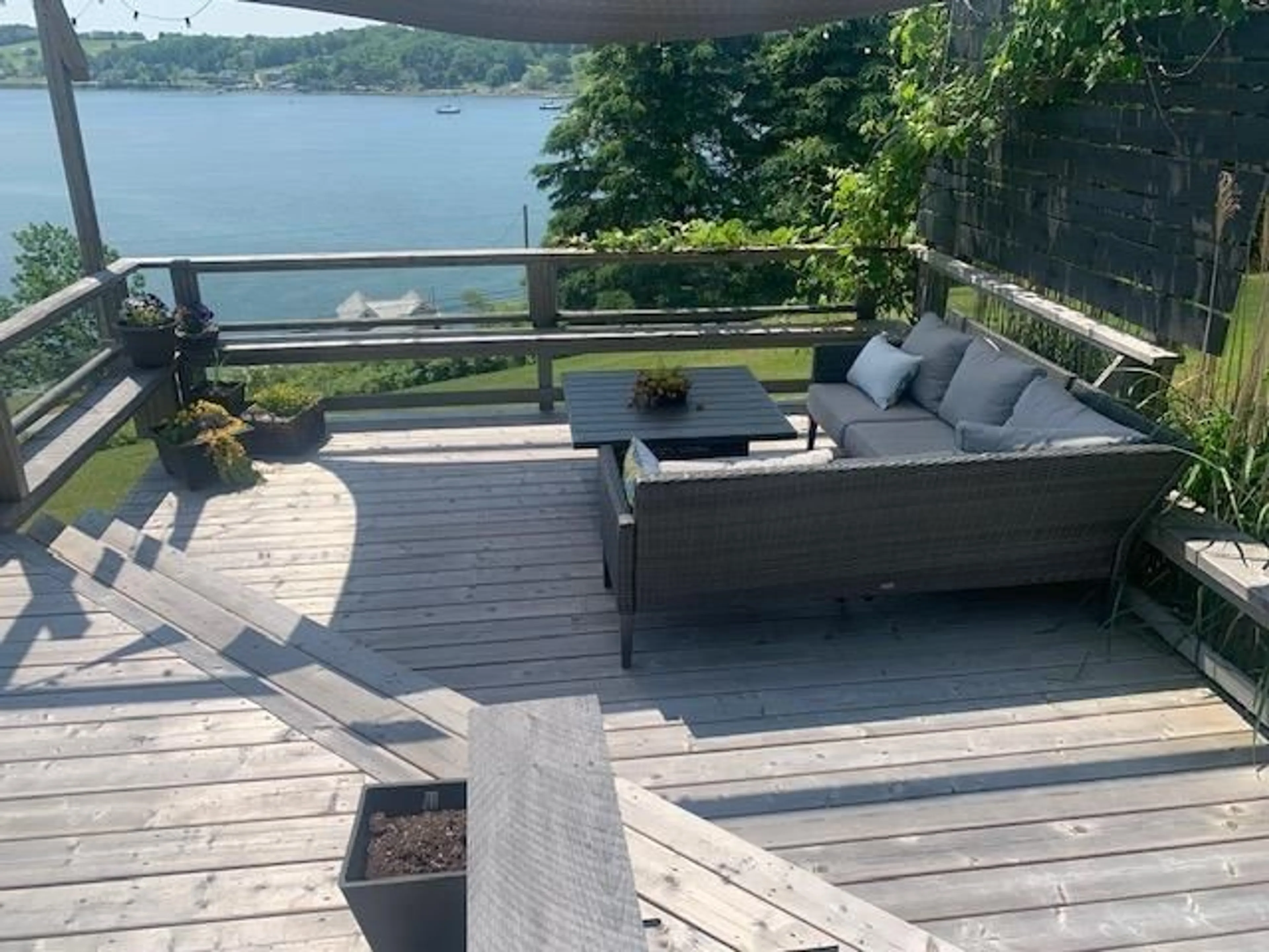 Patio, water/lake/river/ocean view for 90 Eisenhauer Rd, Oakland Nova Scotia B0J 2E0