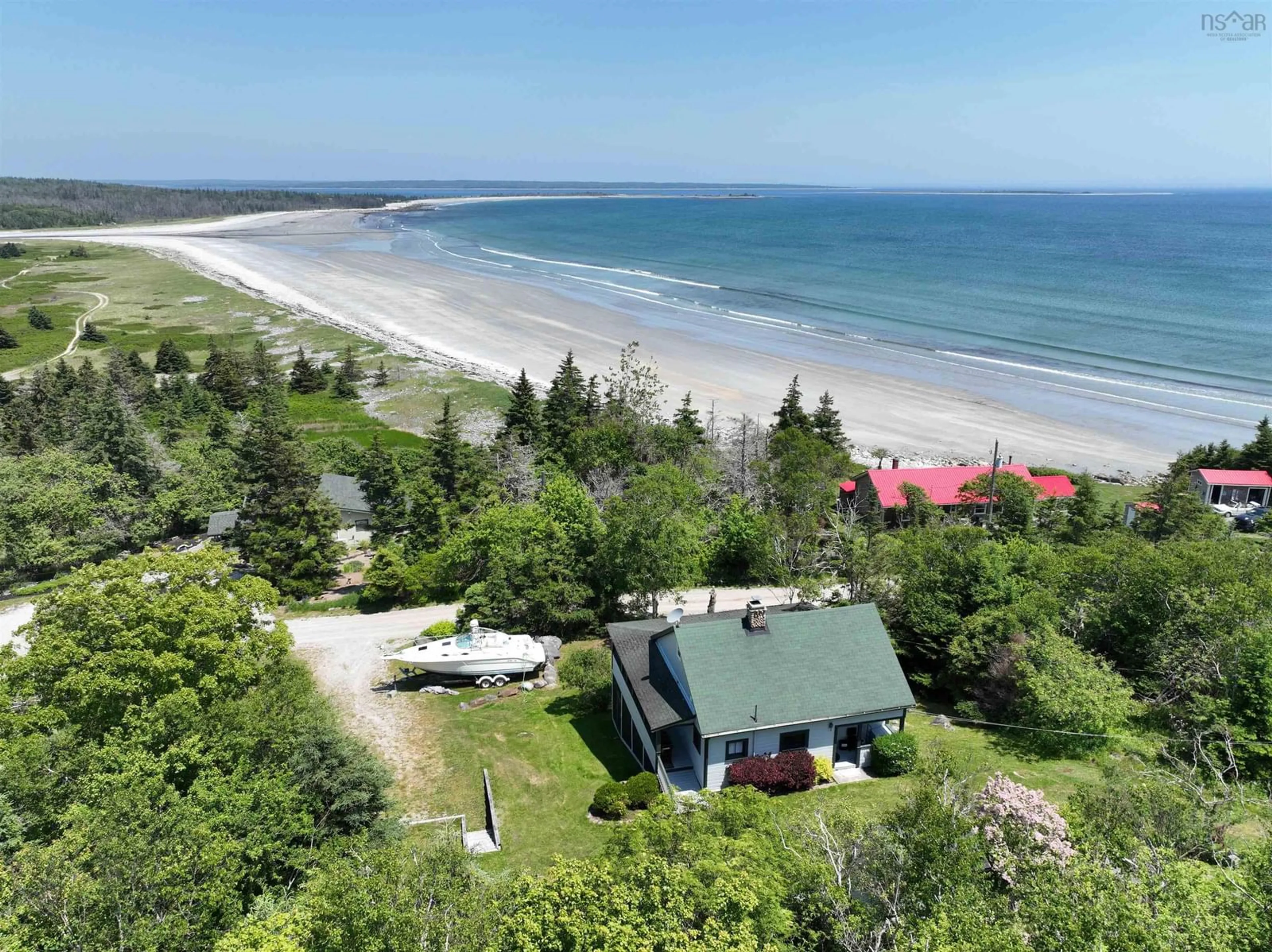 A pic from outside/outdoor area/front of a property/back of a property/a pic from drone, water/lake/river/ocean view for 281 Round Bay Ferry Rd, Round Bay Nova Scotia B0A 0A4