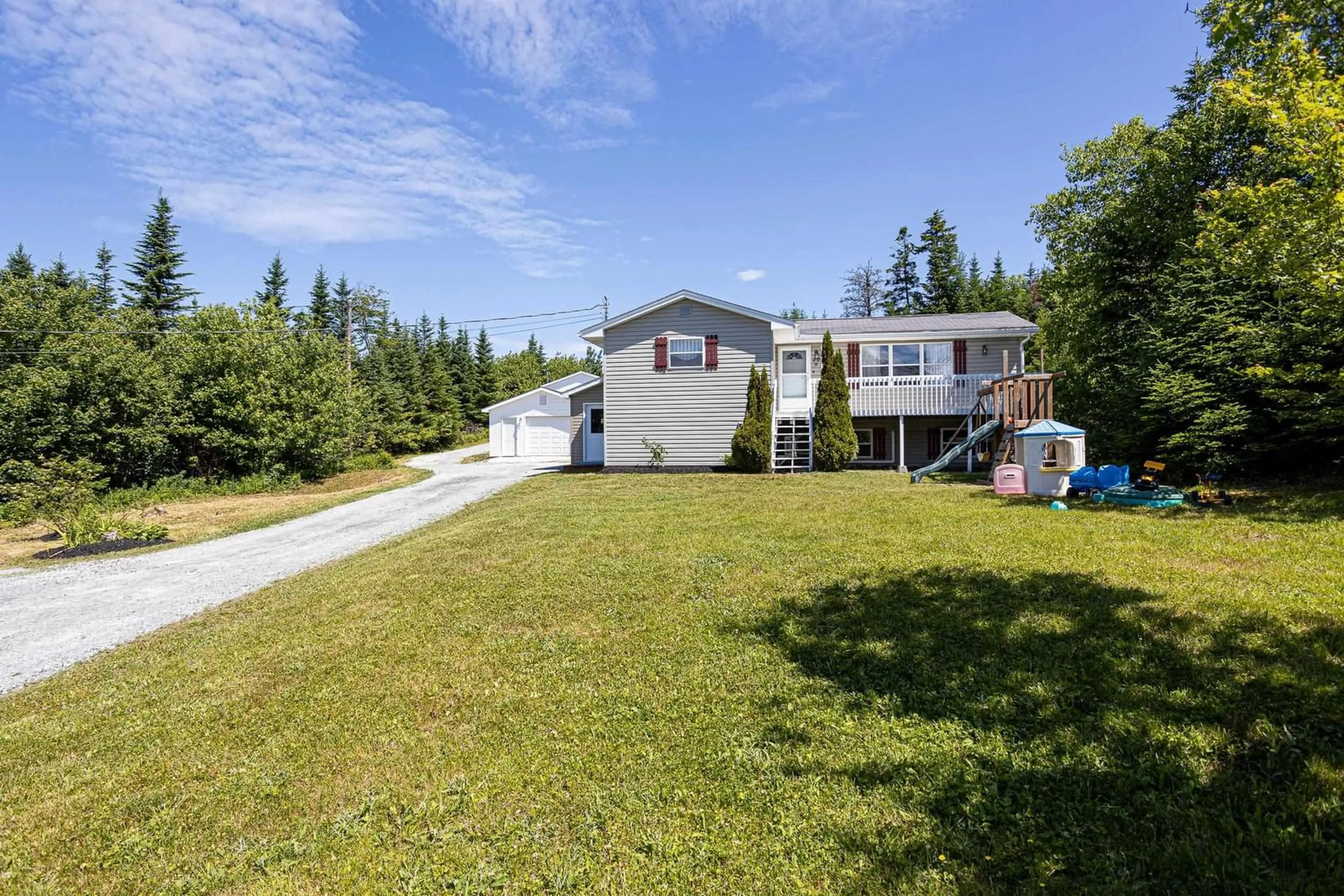 A pic from outside/outdoor area/front of a property/back of a property/a pic from drone, unknown for 229 Les Collins Ave., Porters Lake Nova Scotia B0J 2L0