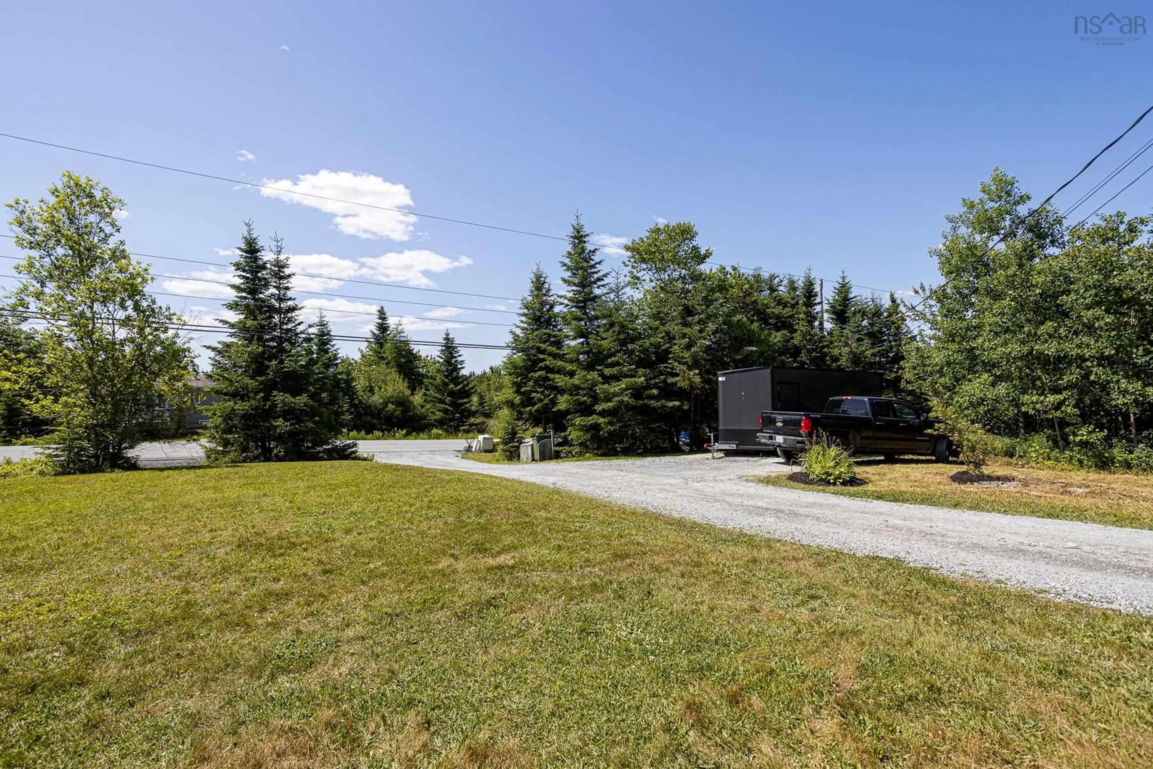 A pic from outside/outdoor area/front of a property/back of a property/a pic from drone, mountain view for 229 Les Collins Ave., Porters Lake Nova Scotia B0J 2L0