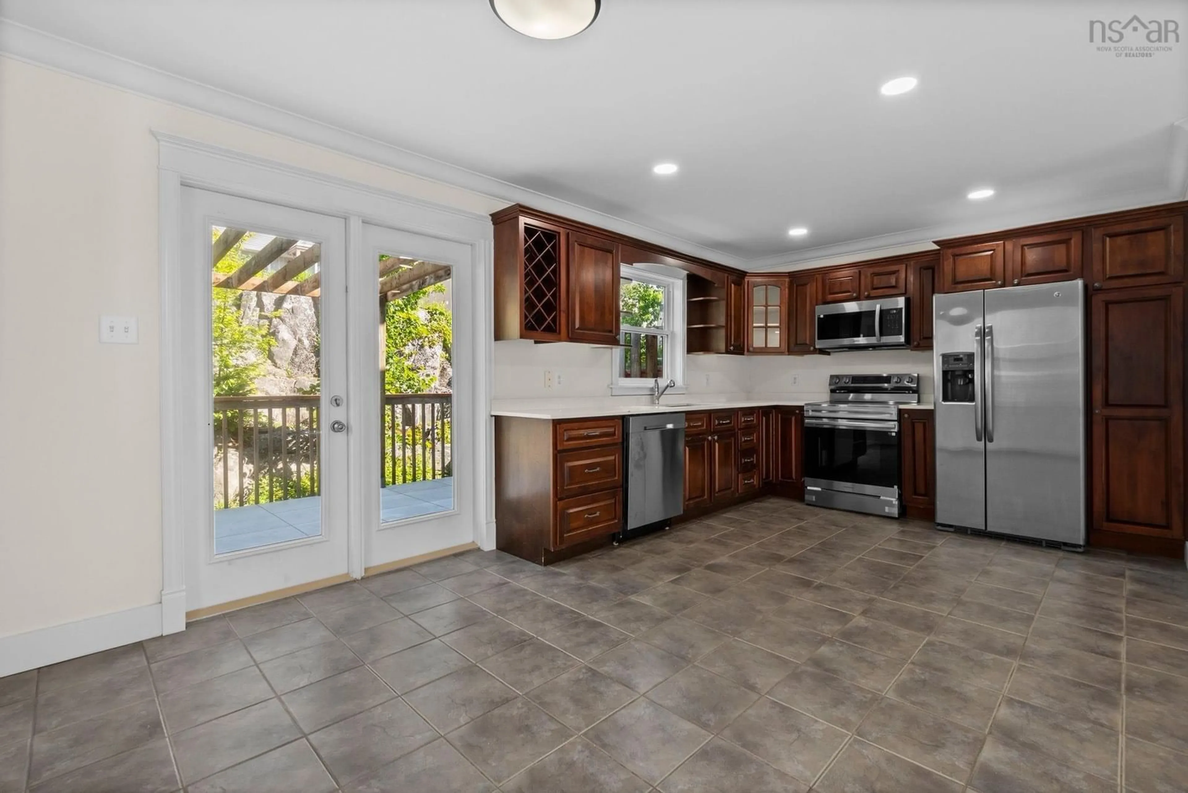 Open concept kitchen, ceramic/tile floor for 43 Outrigger Cres, Halifax Nova Scotia B3M 4V9