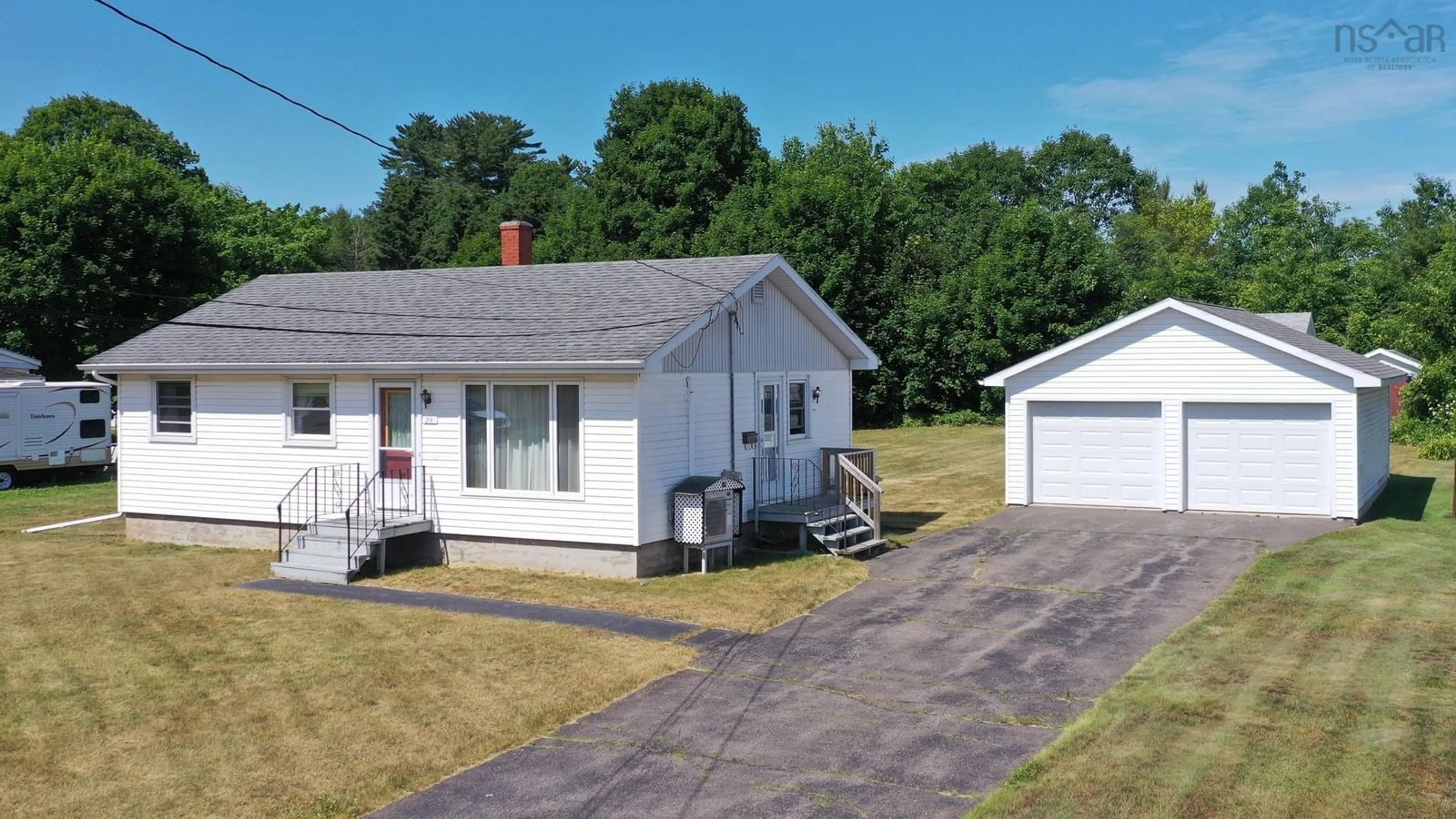 A pic from outside/outdoor area/front of a property/back of a property/a pic from drone, street for 24 Dow Rd, New Minas Nova Scotia B4N 3R5