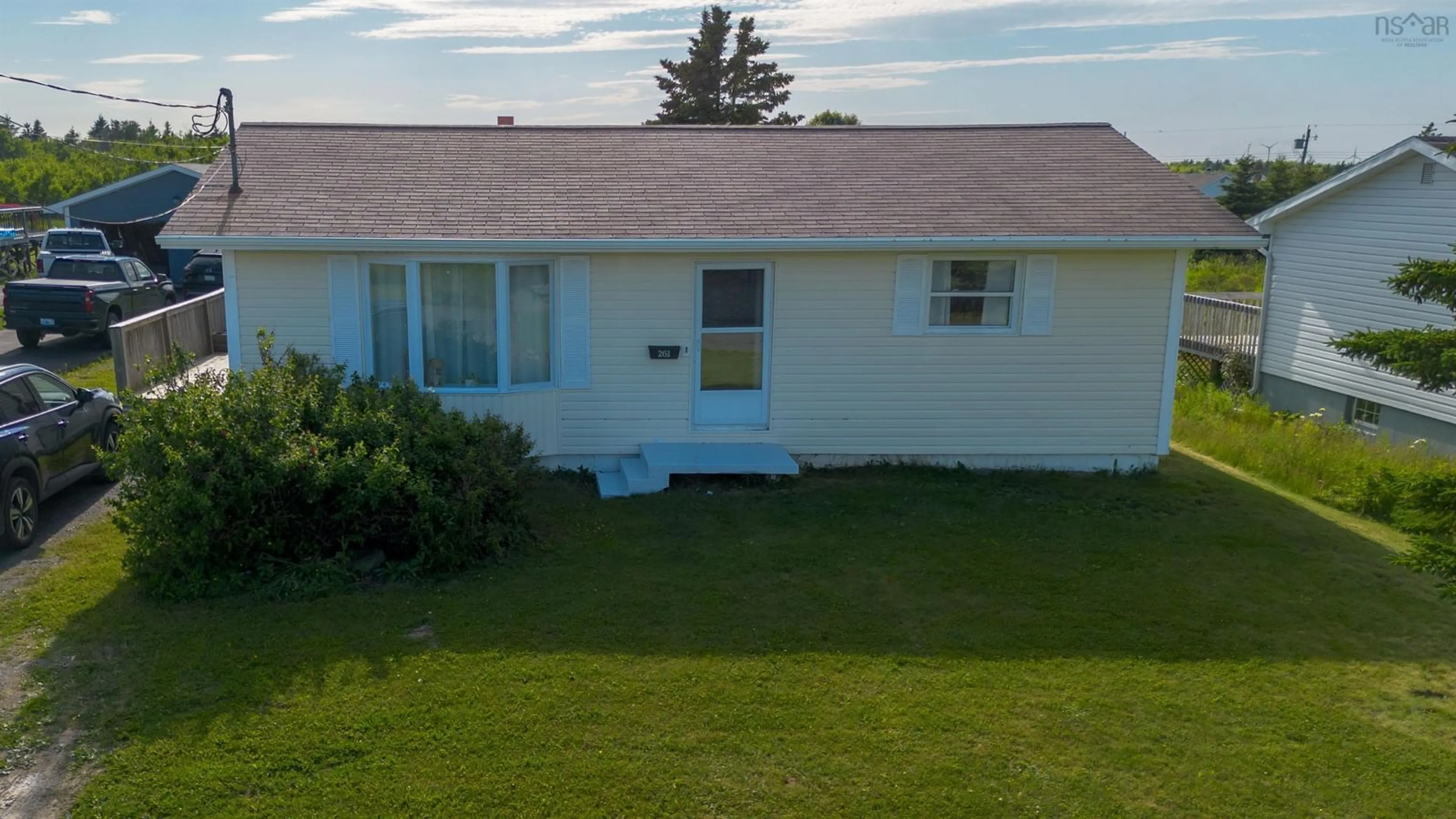 A pic from outside/outdoor area/front of a property/back of a property/a pic from drone, unknown for 261 Mcintyre Lane, Glace Bay Nova Scotia B1A 5X6