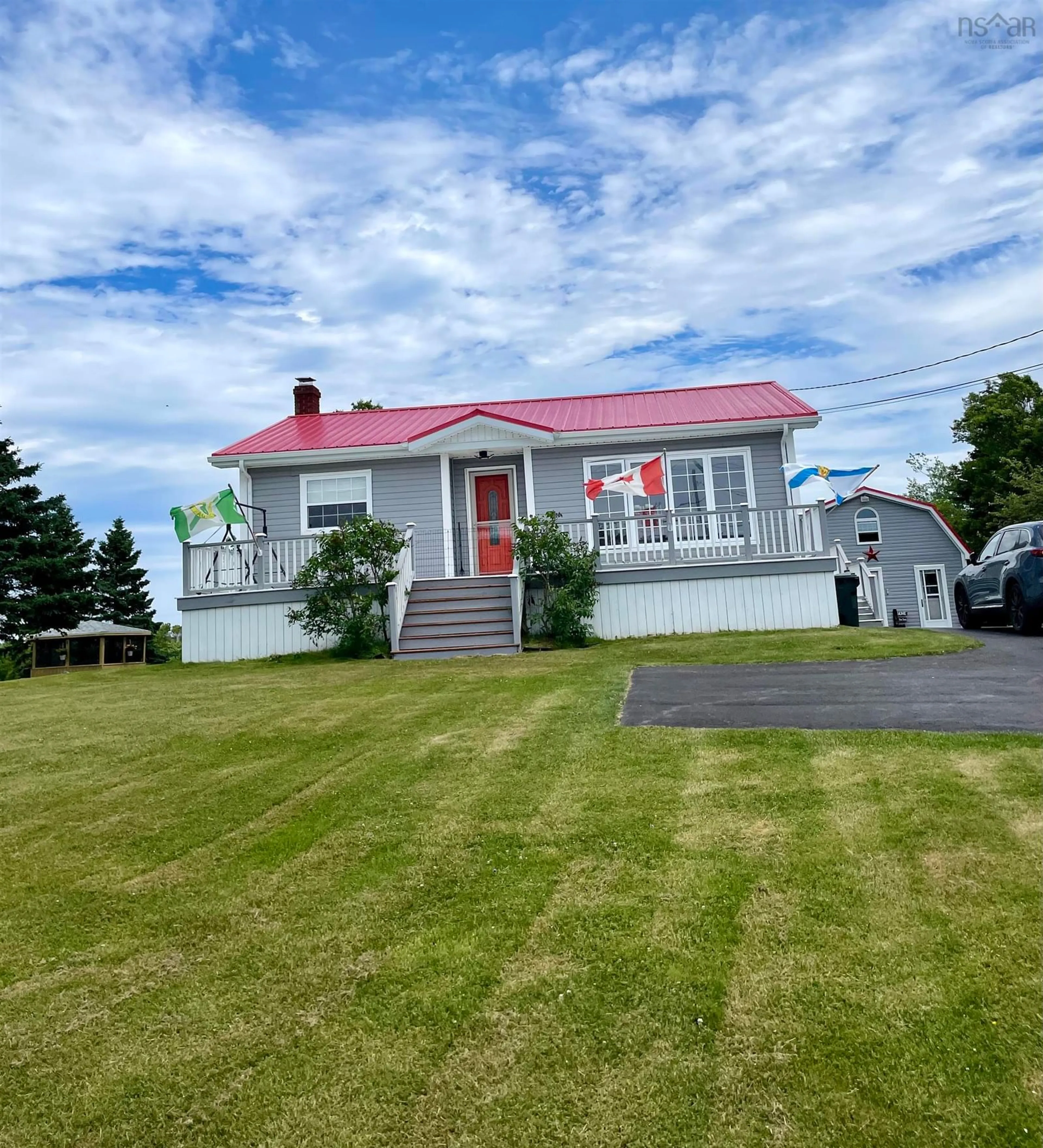 A pic from outside/outdoor area/front of a property/back of a property/a pic from drone, unknown for 192 Point Aconi Rd, Mill Creek Nova Scotia B1Y 1W3