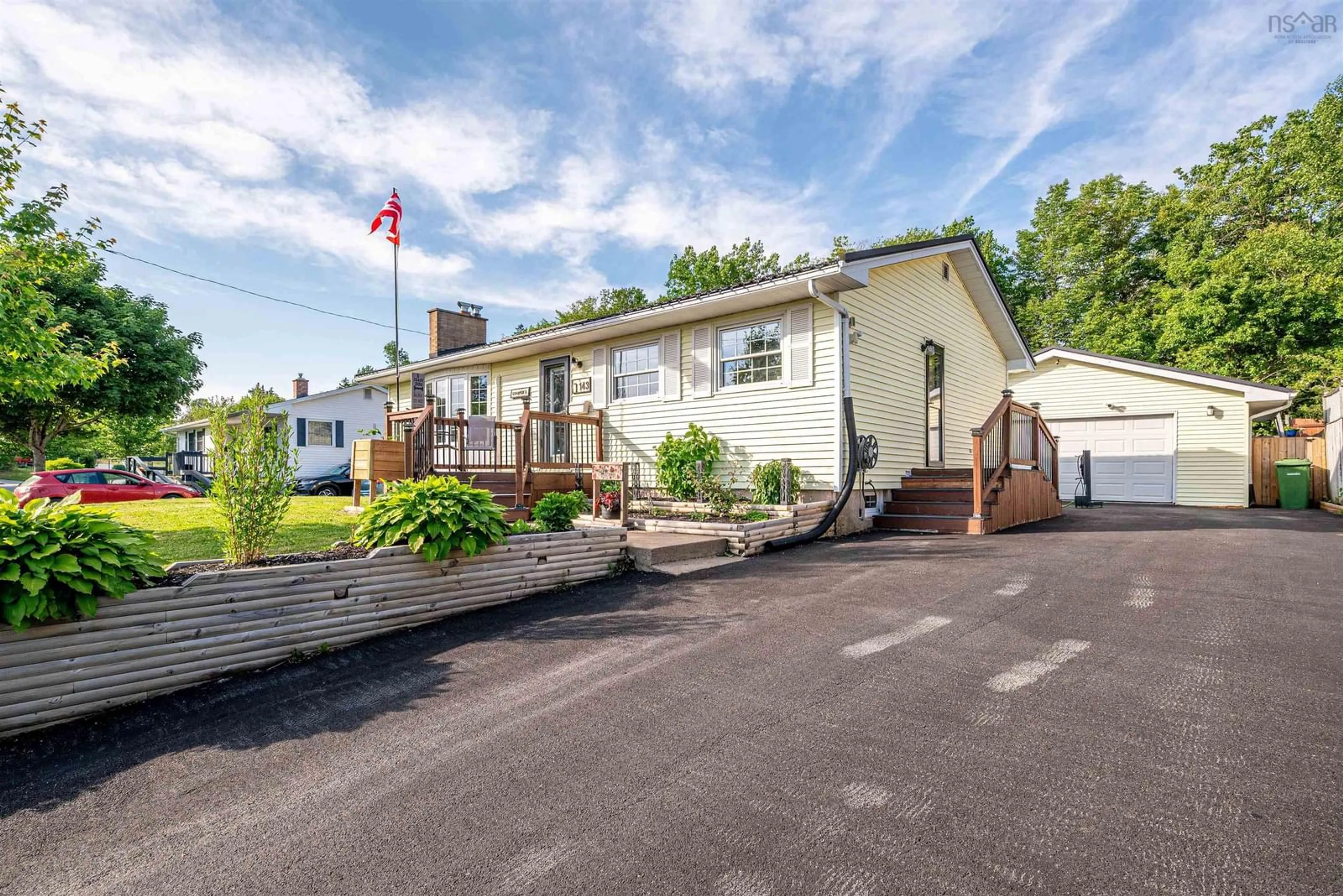 A pic from outside/outdoor area/front of a property/back of a property/a pic from drone, street for 143 Nordic Cres, Lower Sackville Nova Scotia B4C 2E4
