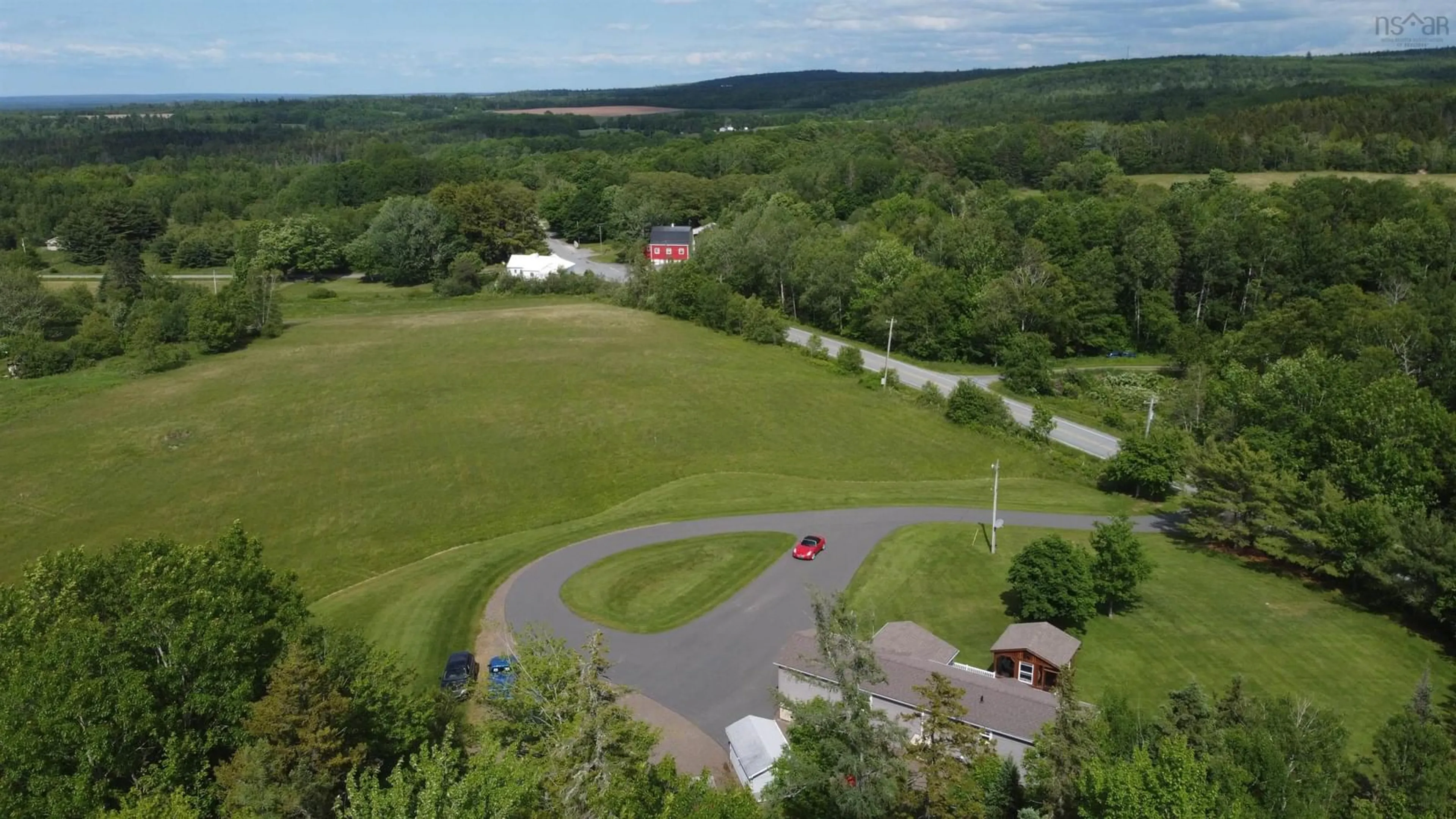 A pic from outside/outdoor area/front of a property/back of a property/a pic from drone, mountain view for 903 Highway 202, West Gore Nova Scotia B0N 1T0