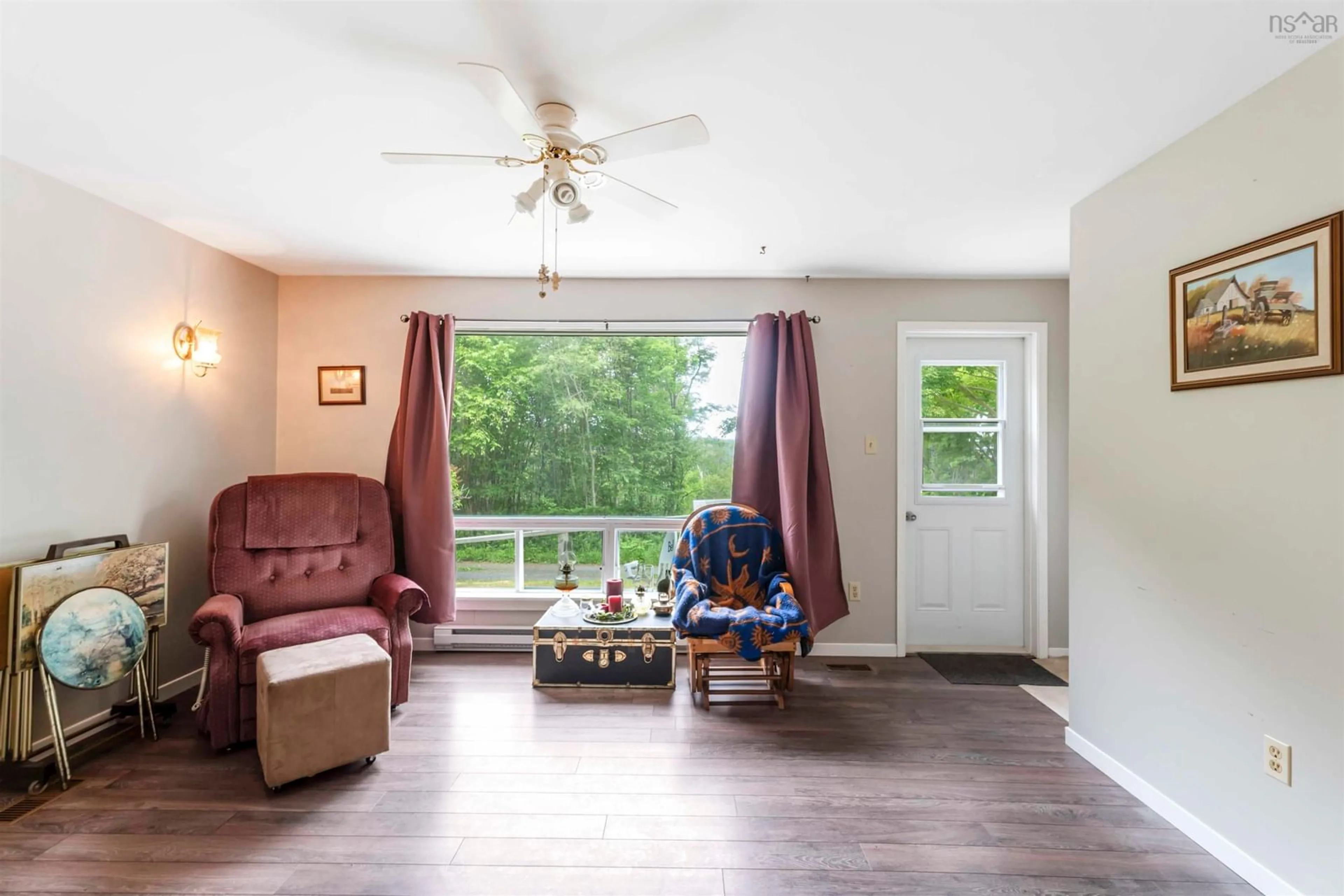 Living room with furniture, unknown for 145 Peck Hill, Bear River Nova Scotia B0S 1B0