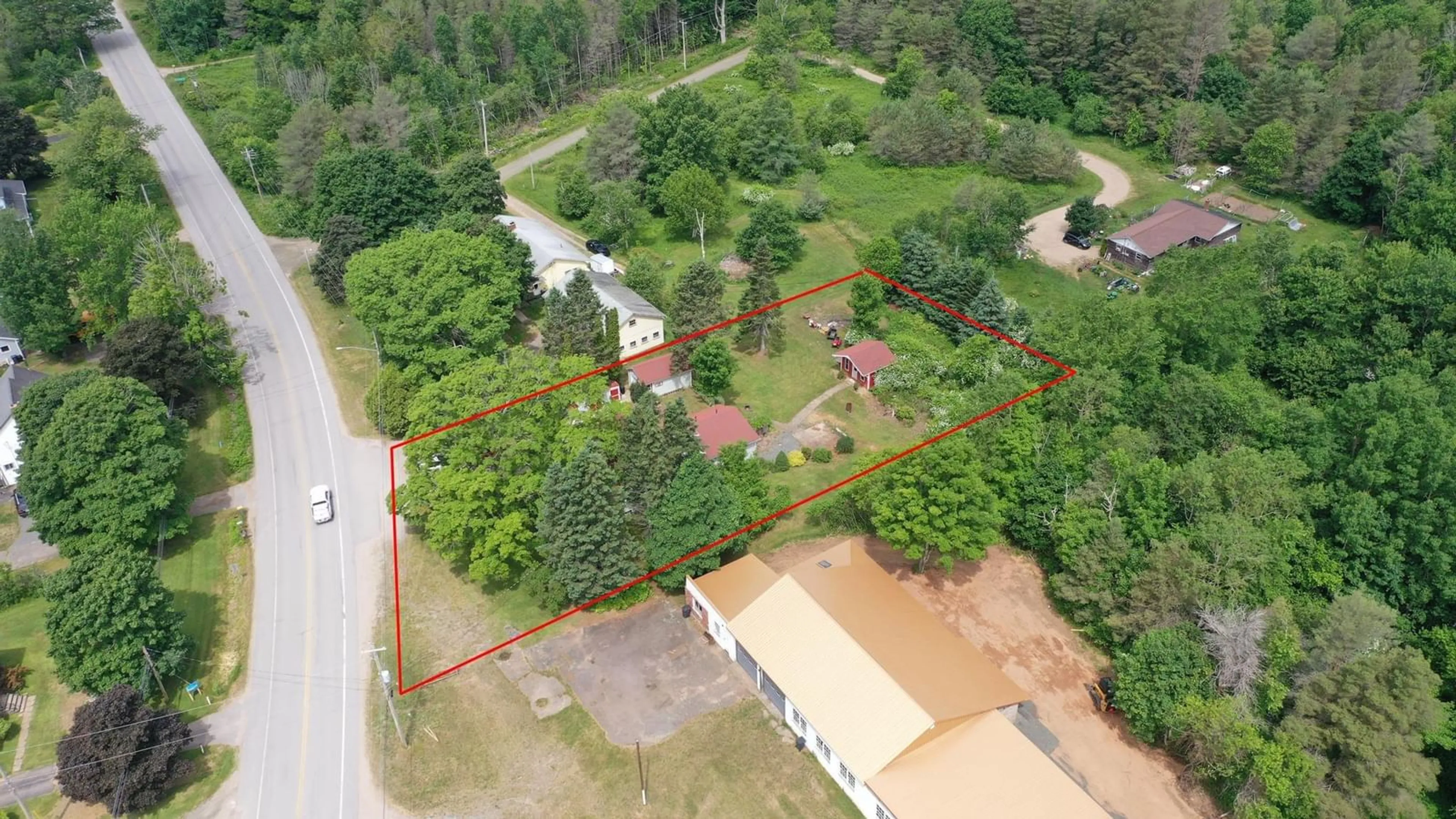 A pic from outside/outdoor area/front of a property/back of a property/a pic from drone, street for 9558 Highway 10, Nictaux Nova Scotia B0S 1P0