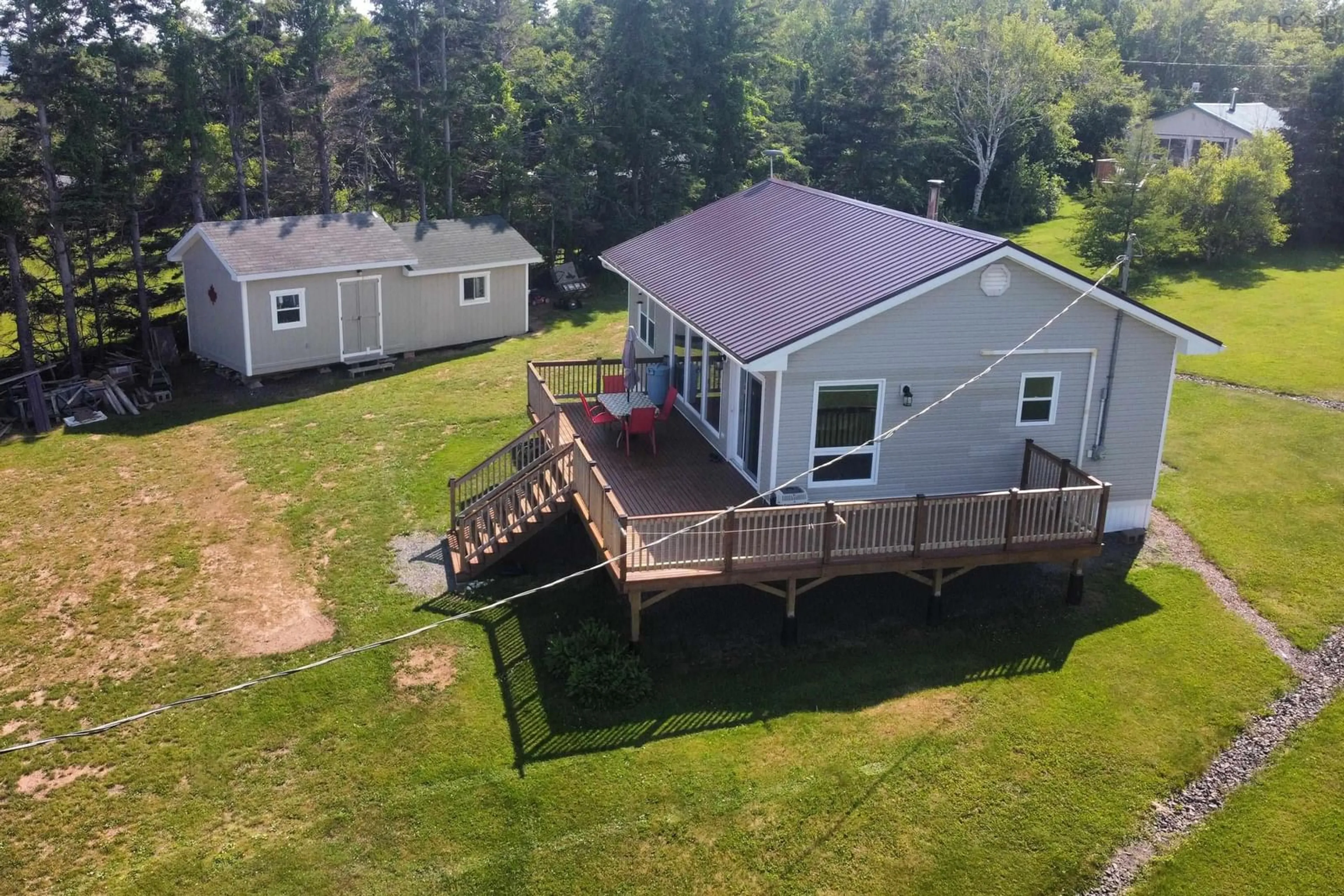 A pic from outside/outdoor area/front of a property/back of a property/a pic from drone, unknown for 376 Smith Point Rd, Fox Harbour Nova Scotia B0K 1Y0