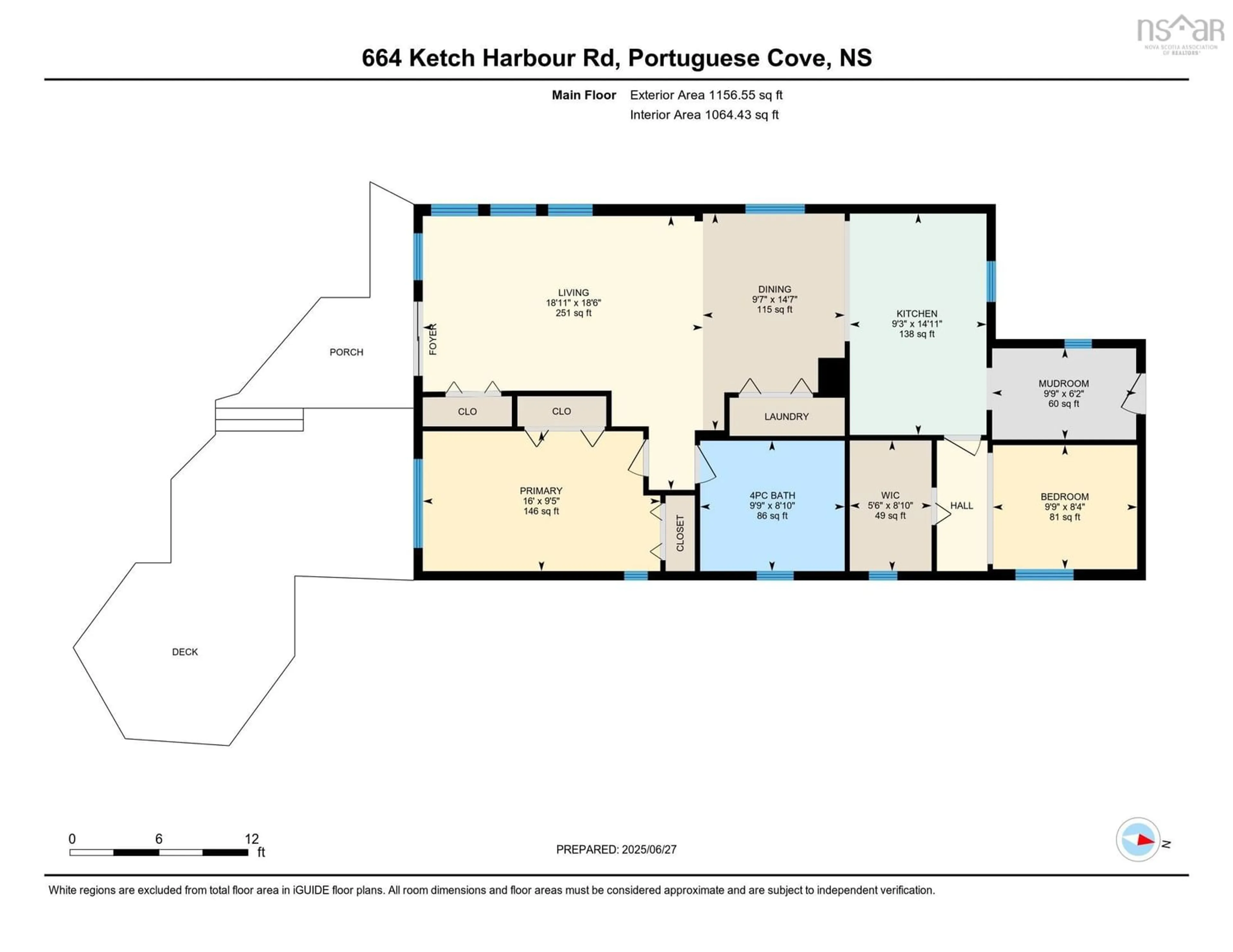 Floor plan for 664 Ketch Harbour Rd, Portuguese Cove Nova Scotia B3V 1K2