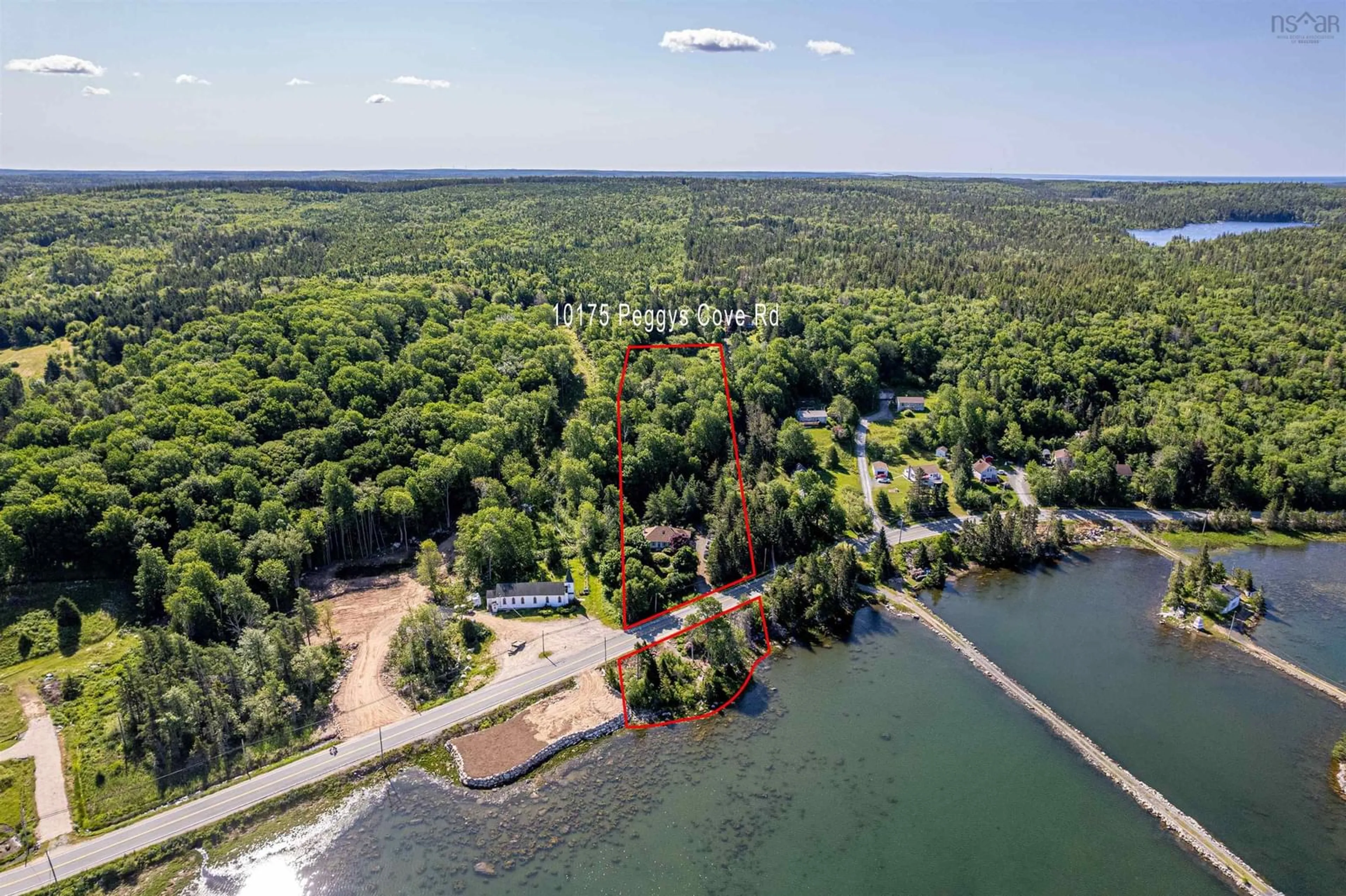 A pic from outside/outdoor area/front of a property/back of a property/a pic from drone, water/lake/river/ocean view for 10175 Peggys Cove Rd, Glen Margaret Nova Scotia B3Z 3J2