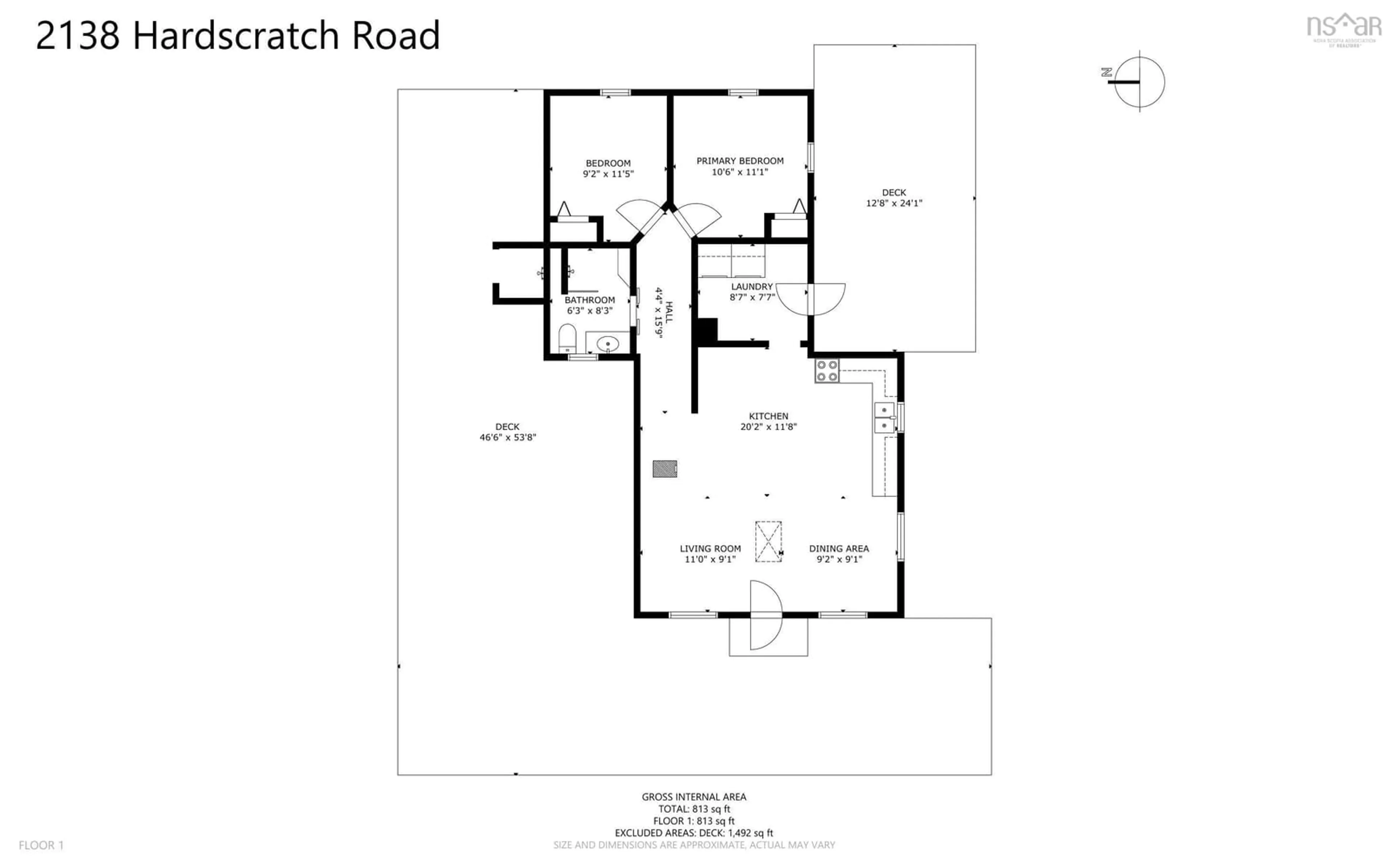 Floor plan for 2138 Hardscratch Rd, South Ohio Nova Scotia B5A 5N2