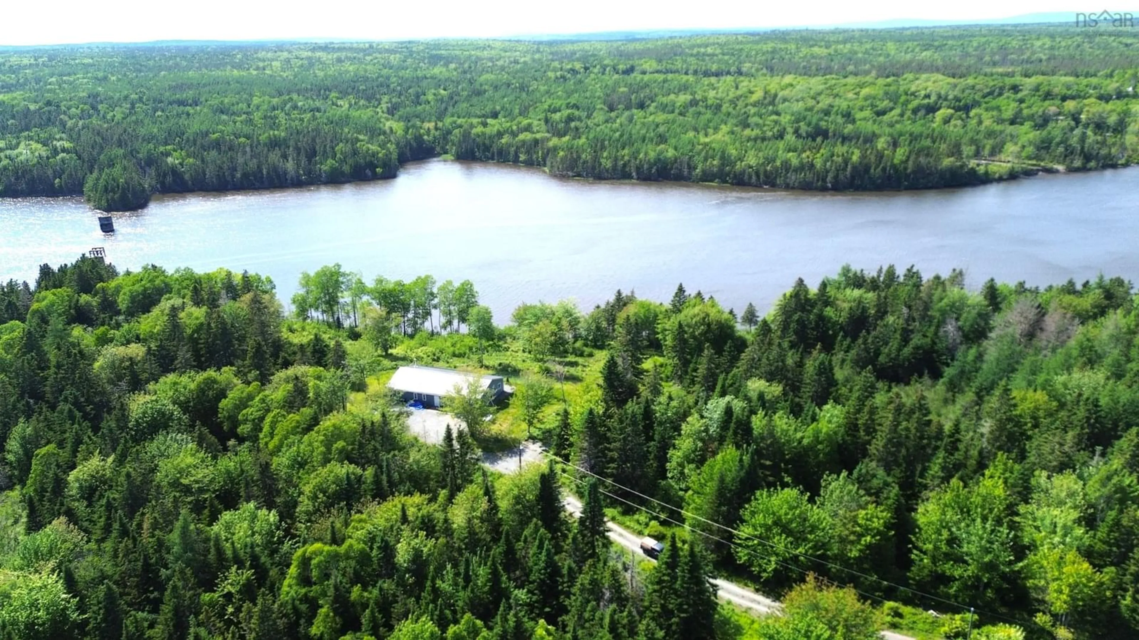 A pic from outside/outdoor area/front of a property/back of a property/a pic from drone, water/lake/river/ocean view for 224 Stephen Augustine Dr, Evanston Nova Scotia B0E 1J0