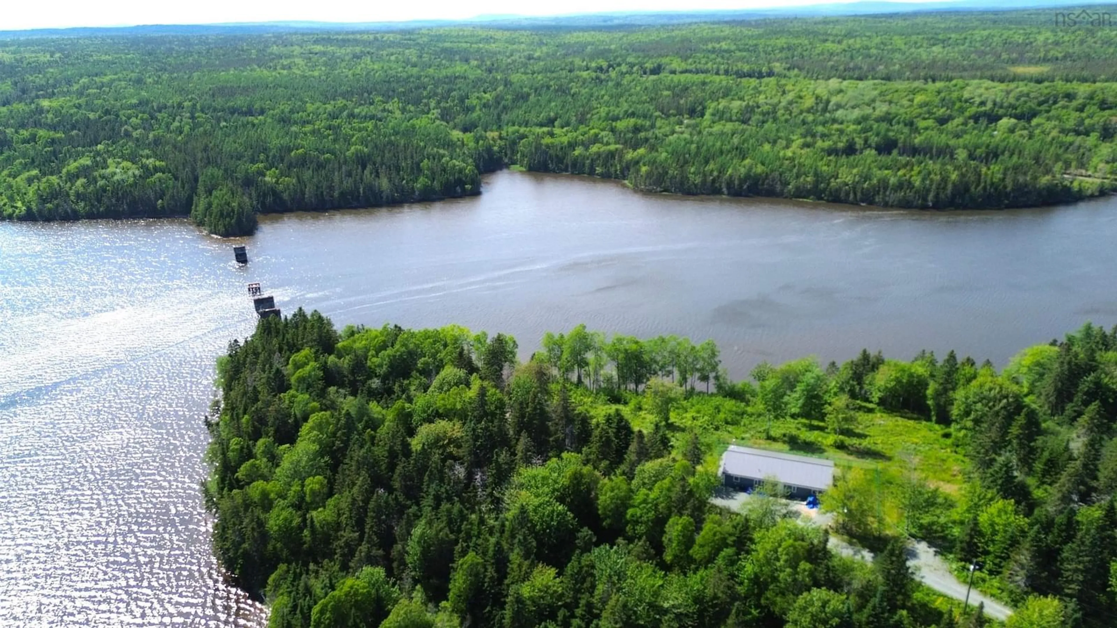 A pic from outside/outdoor area/front of a property/back of a property/a pic from drone, water/lake/river/ocean view for 224 Stephen Augustine Dr, Evanston Nova Scotia B0E 1J0