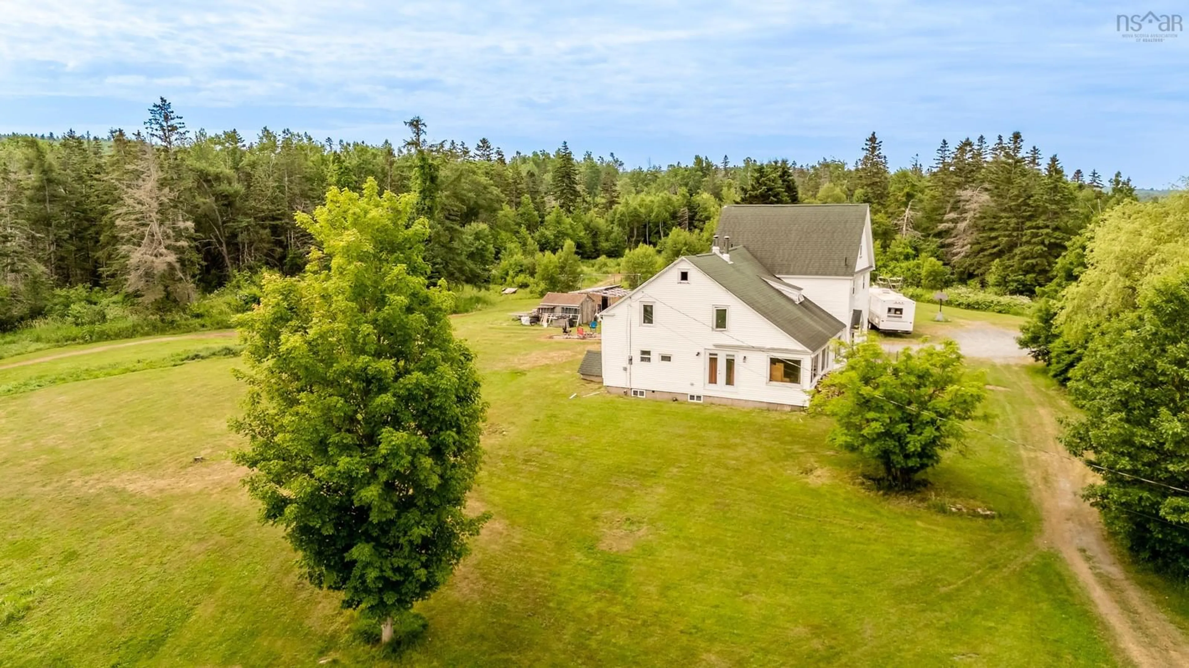 A pic from outside/outdoor area/front of a property/back of a property/a pic from drone, unknown for 3278 Highway 1, Upper Clements Nova Scotia B0S 1A0