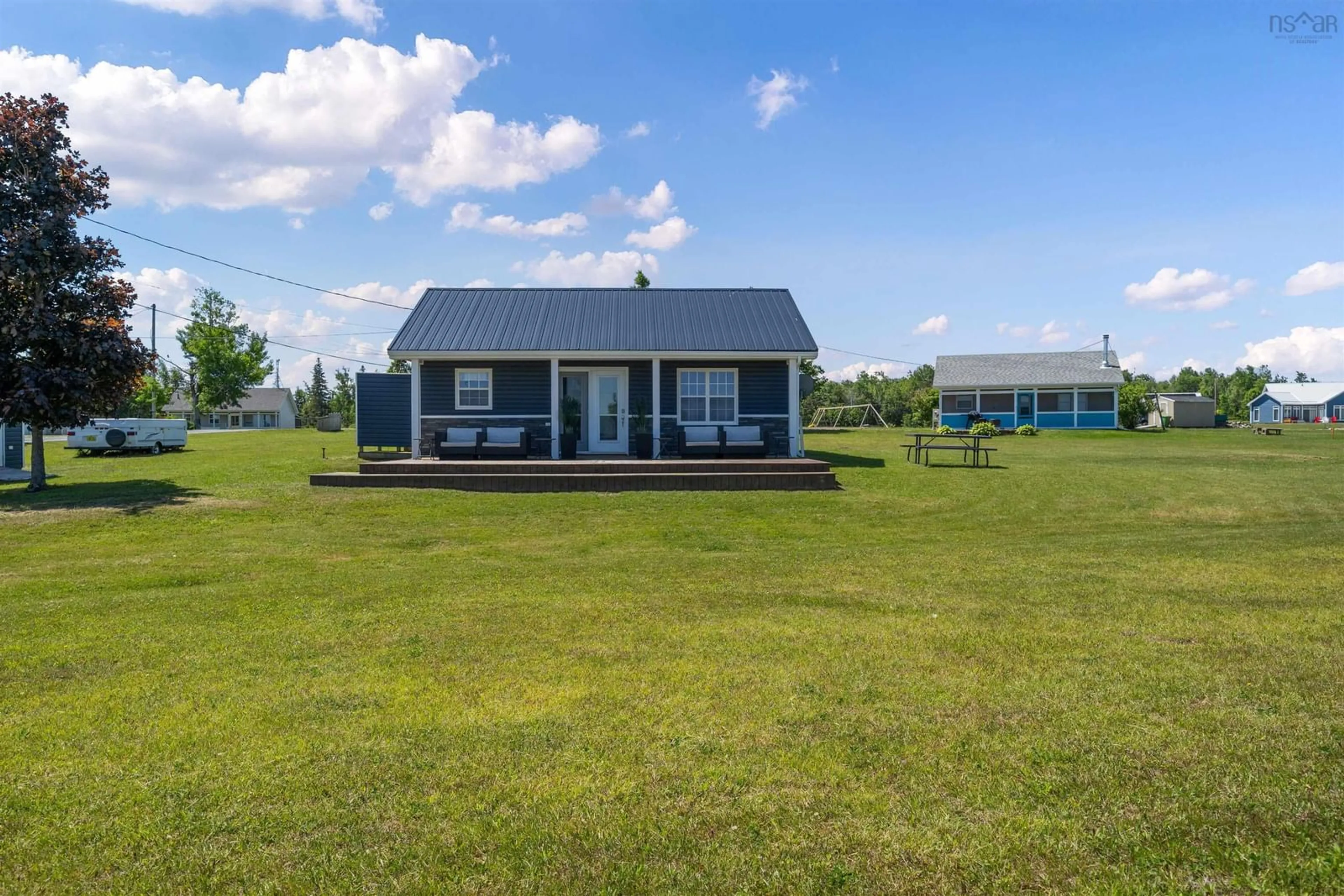 A pic from outside/outdoor area/front of a property/back of a property/a pic from drone, water/lake/river/ocean view for 29 Island View Cres, Caribou River Nova Scotia B0K 1H0