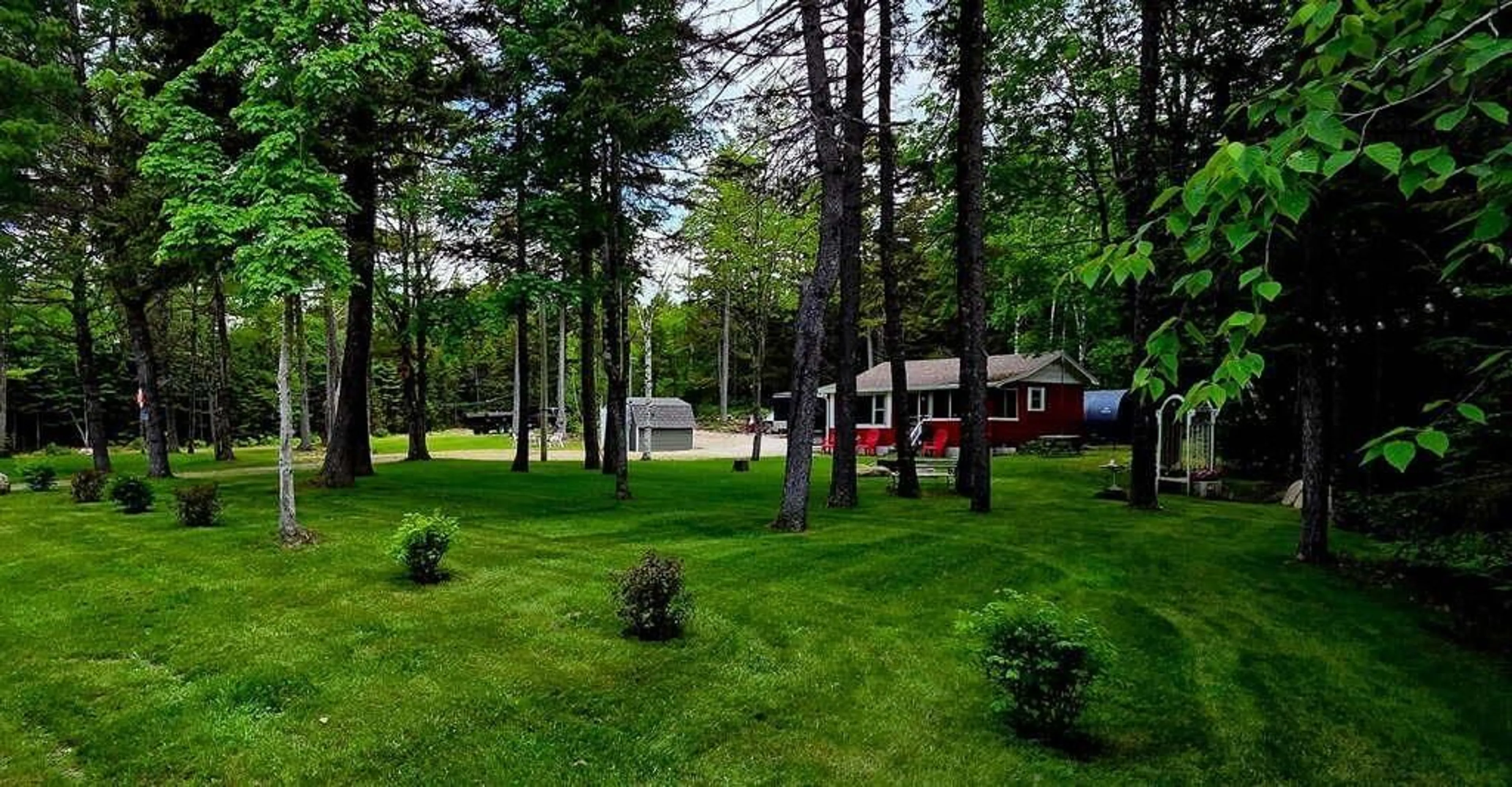 A pic from outside/outdoor area/front of a property/back of a property/a pic from drone, forest/trees view for 520 Falkenham Rd, East Dalhousie Nova Scotia B0R 1H0