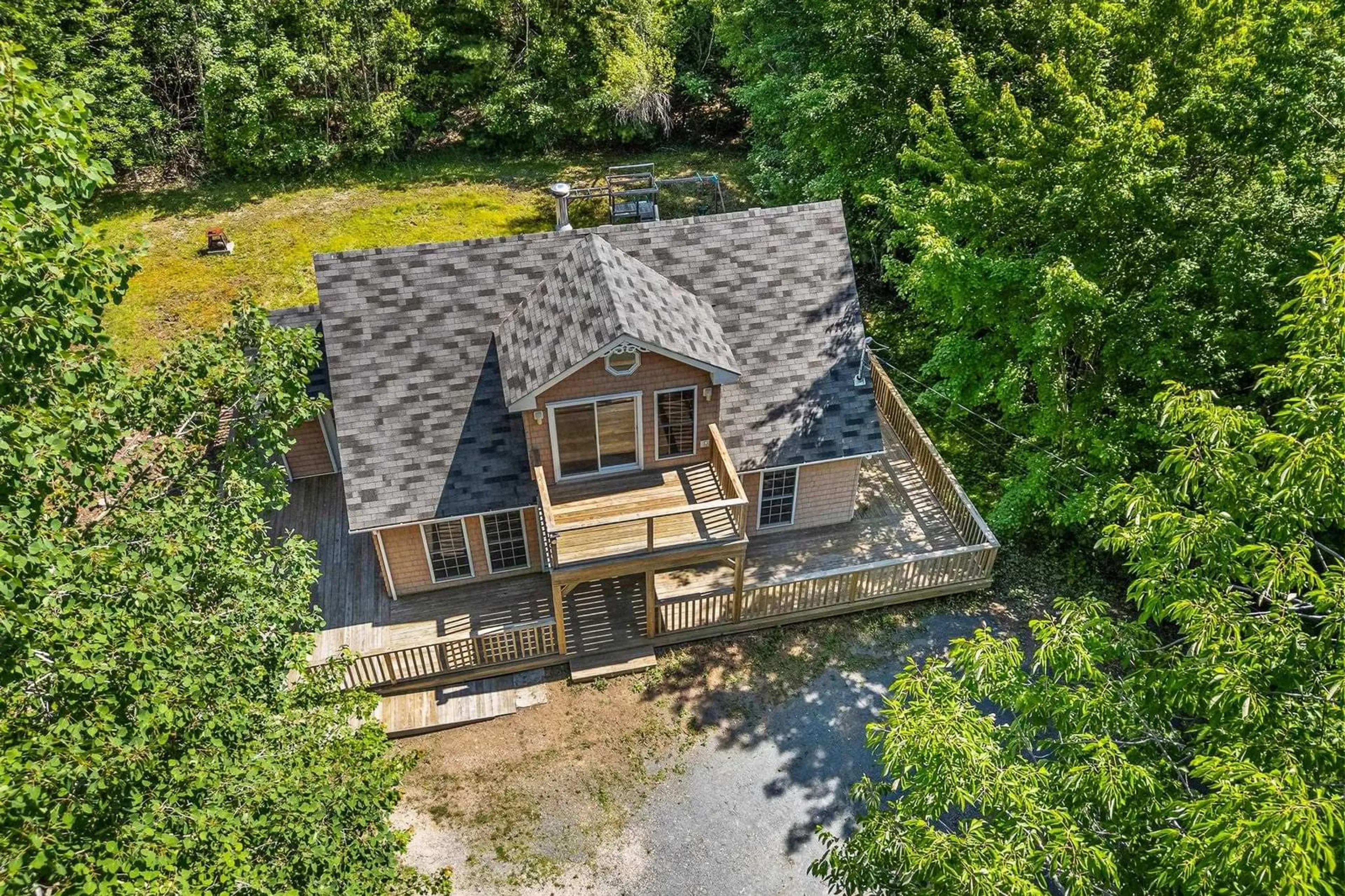 A pic from outside/outdoor area/front of a property/back of a property/a pic from drone, water/lake/river/ocean view for 140 Hallamore Mills Rd, Middle Cornwall Nova Scotia B0J 2E0
