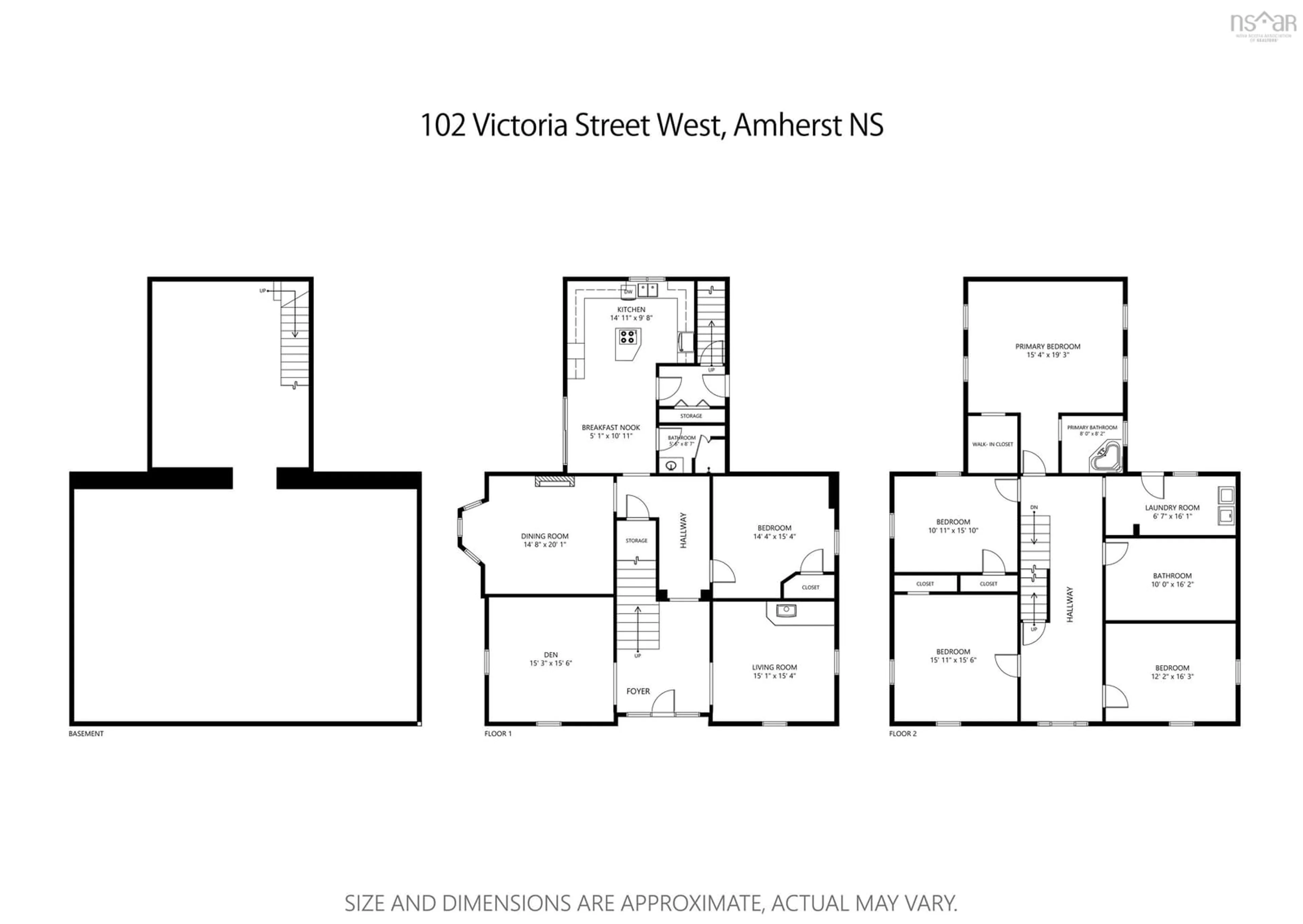 Floor plan for 102 Victoria St, Amherst Nova Scotia B4H 1C8